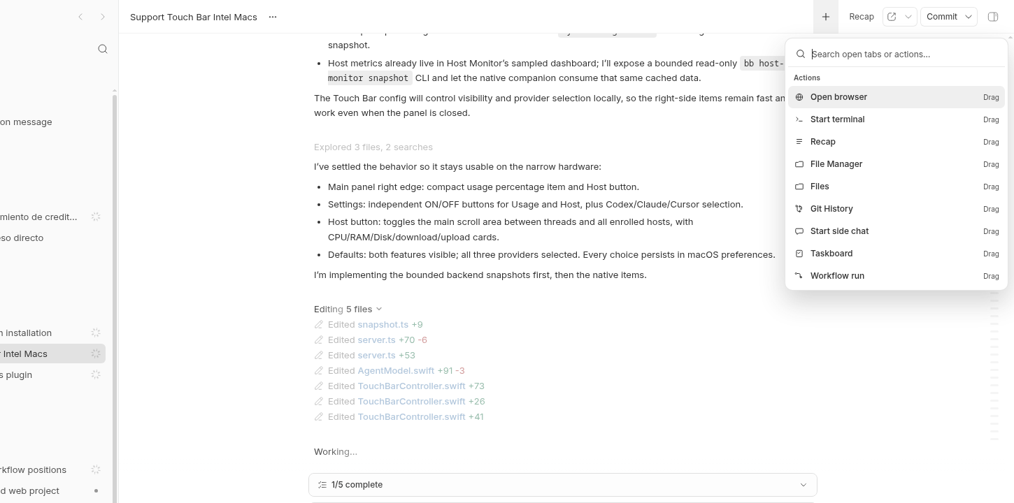 Action Topbar screenshot 1