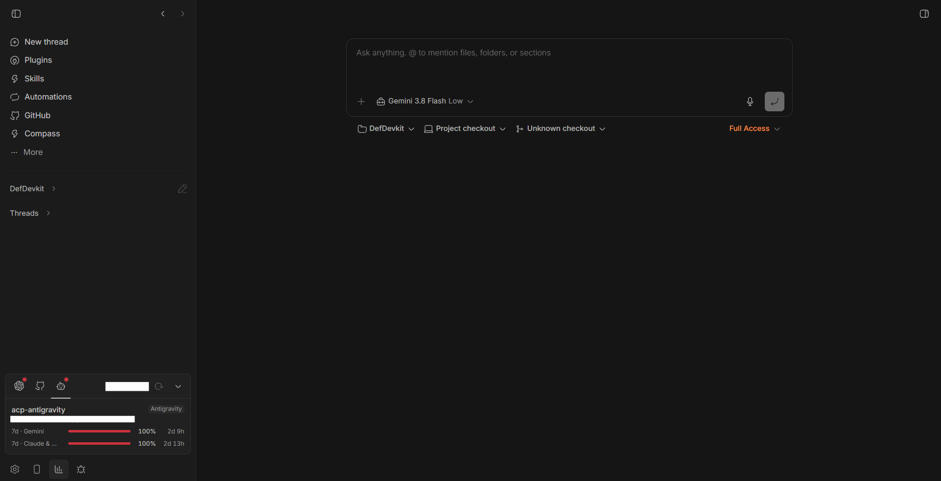 Antigravity Usage screenshot 1