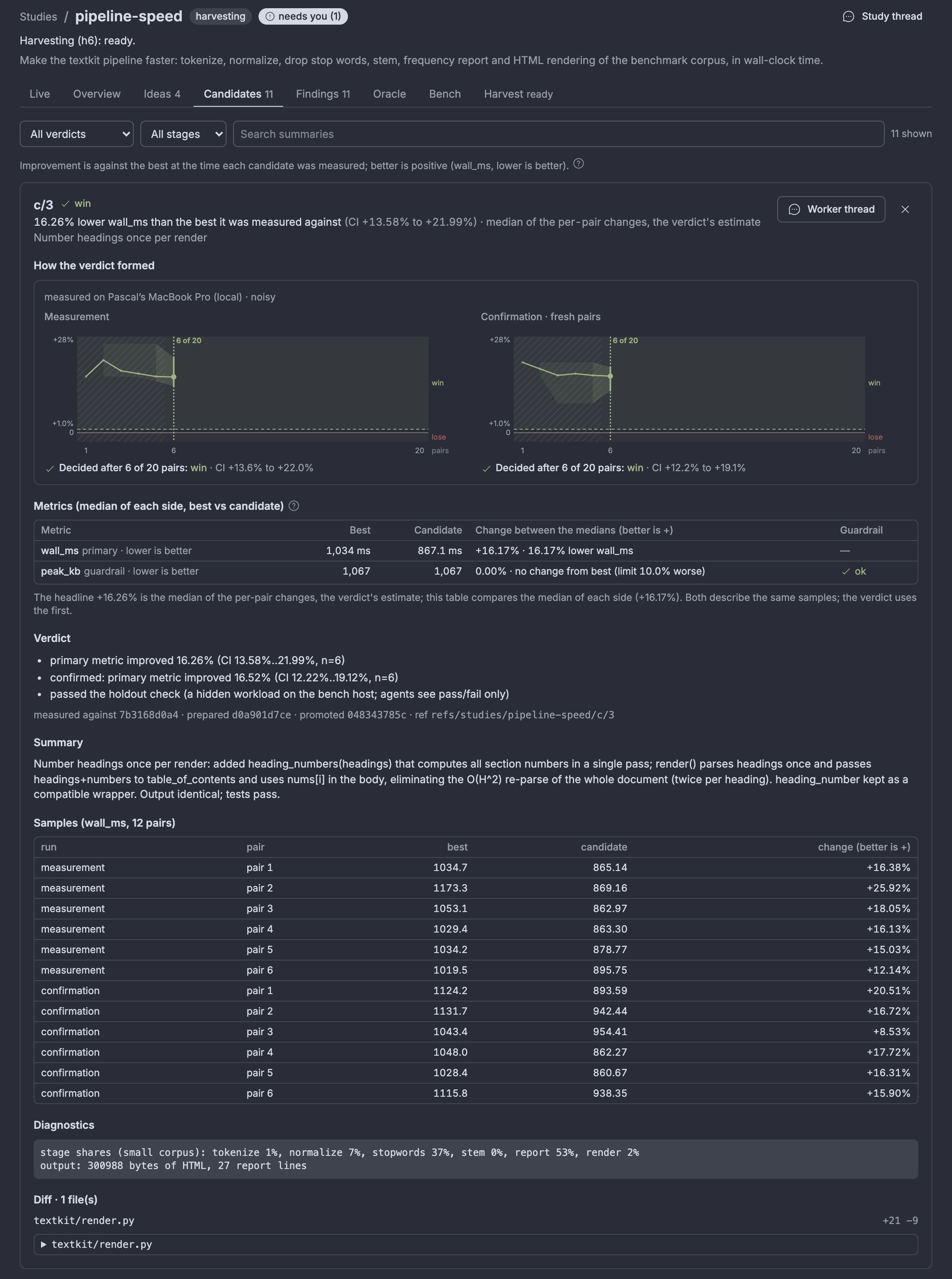 Autoresearch screenshot 6