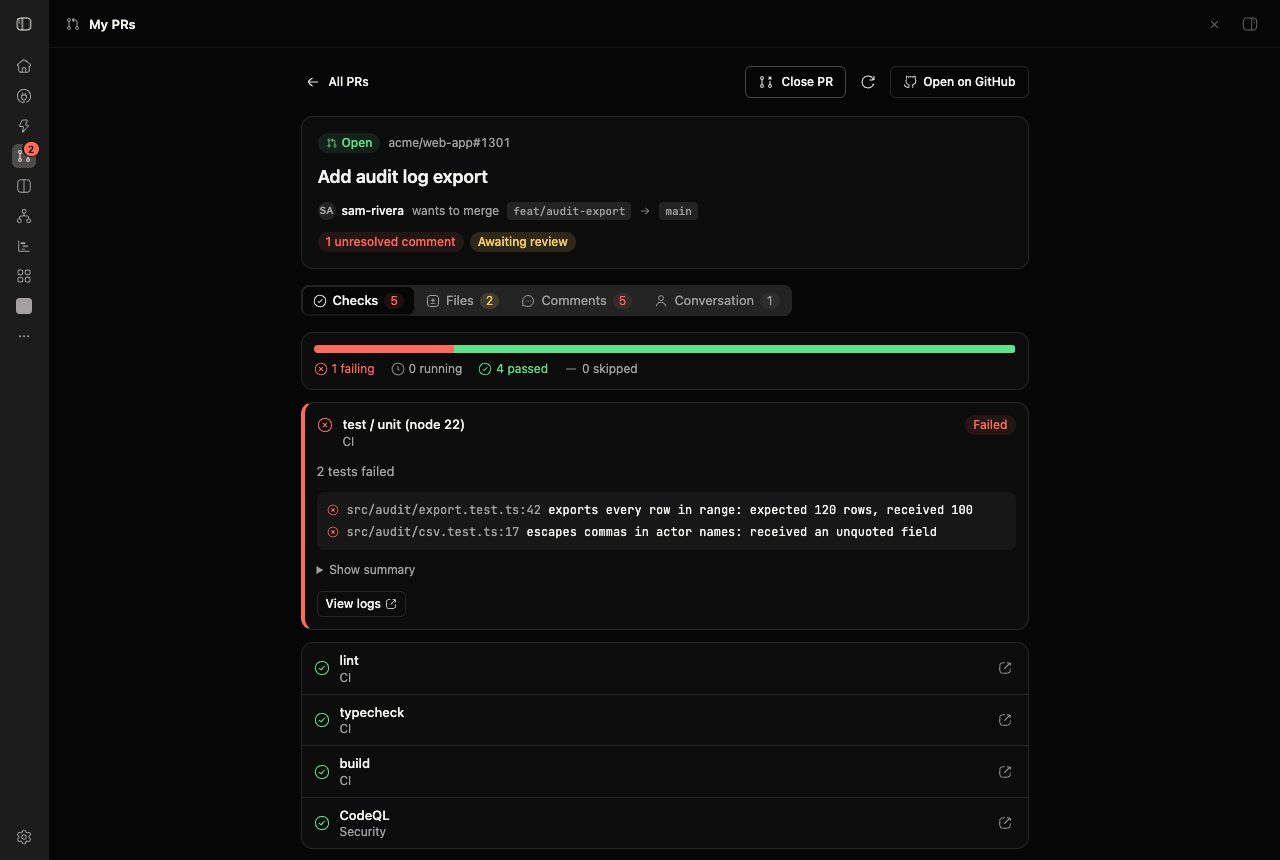 GitHub PR Dashboard screenshot 4
