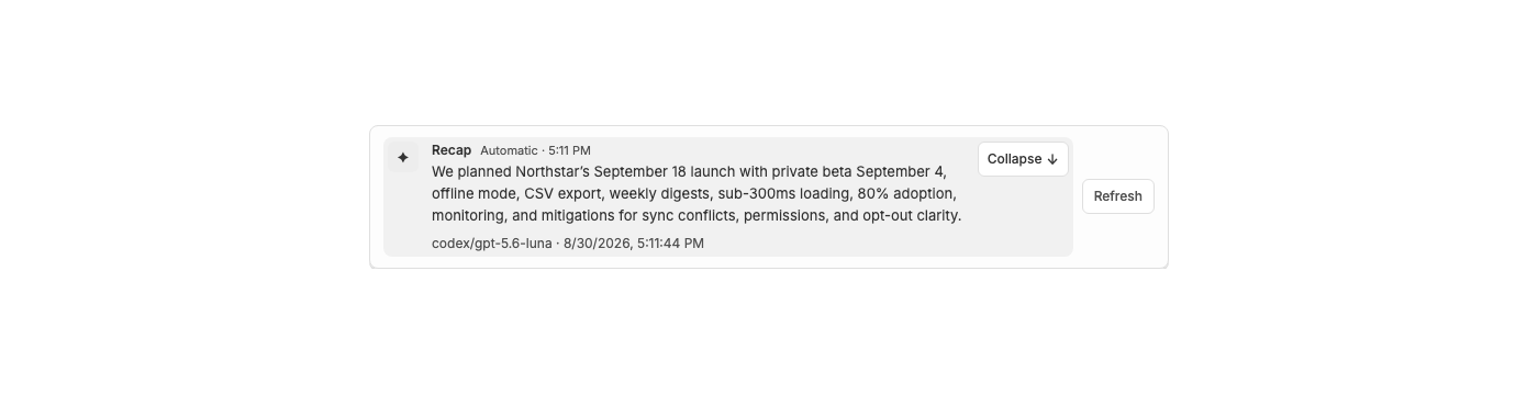 Recap screenshot 2
