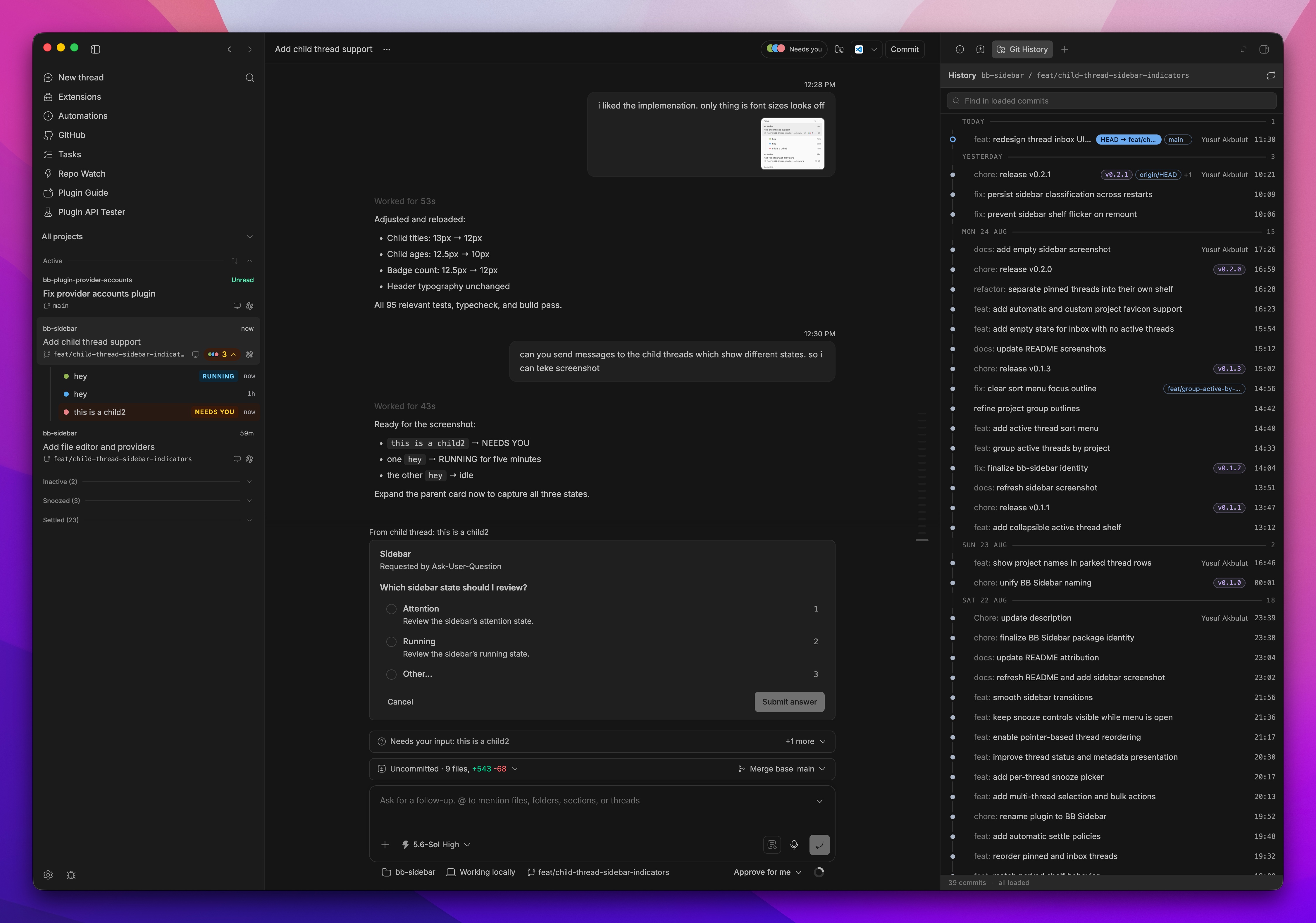 BB Sidebar screenshot 2