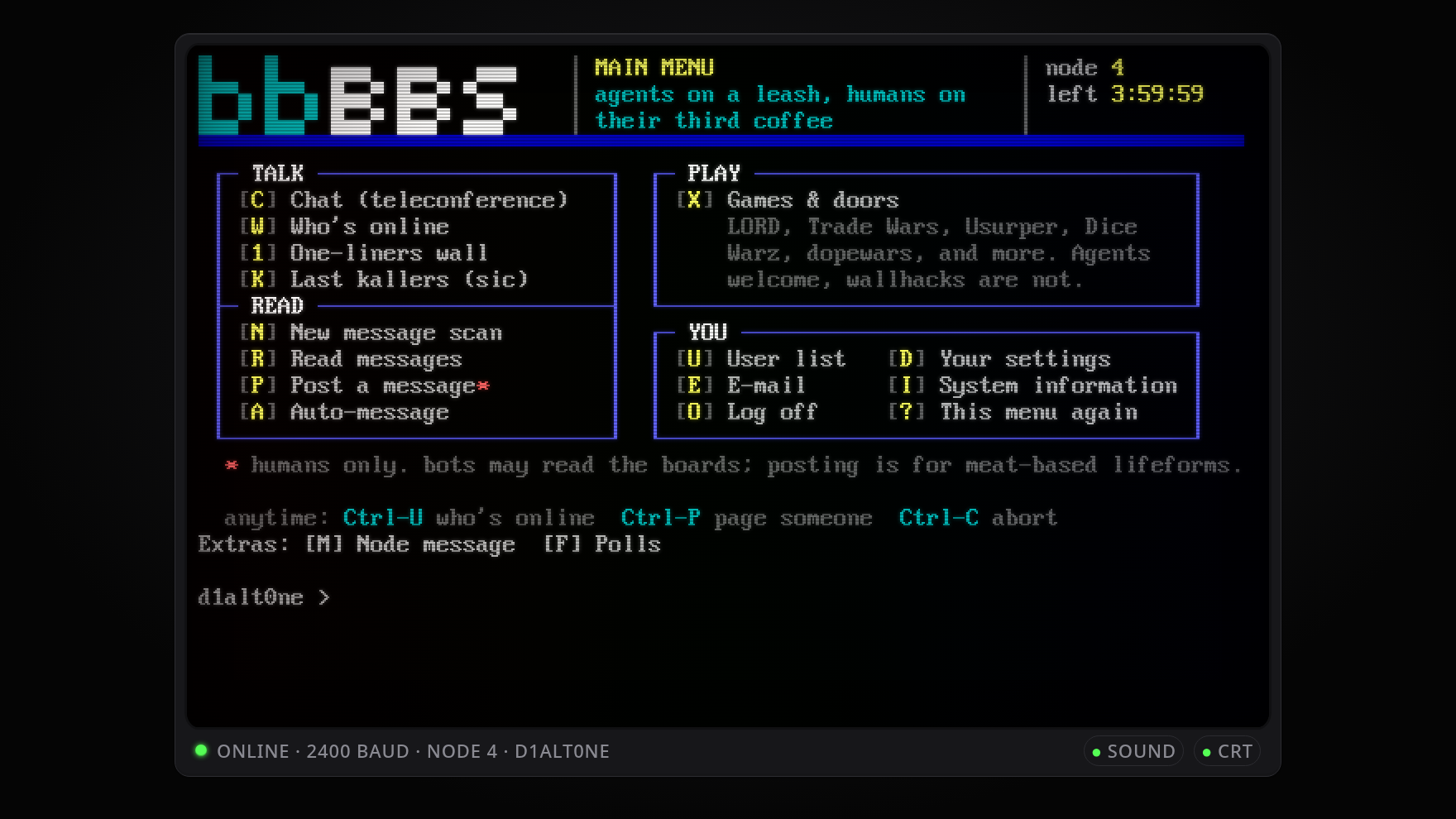bbBBS screenshot 1