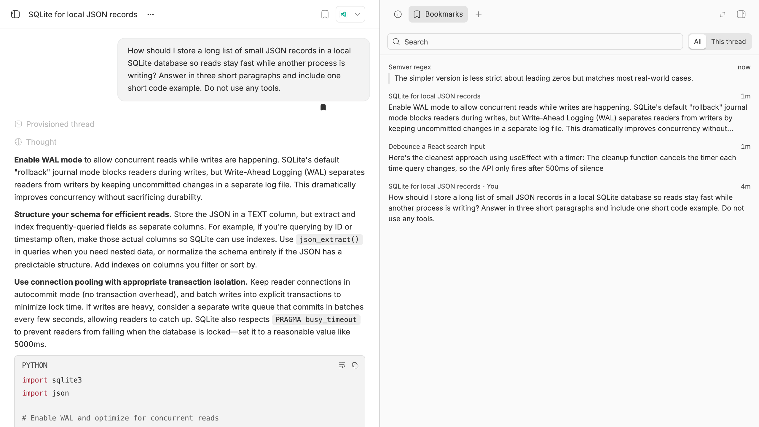Bookmarks screenshot 1