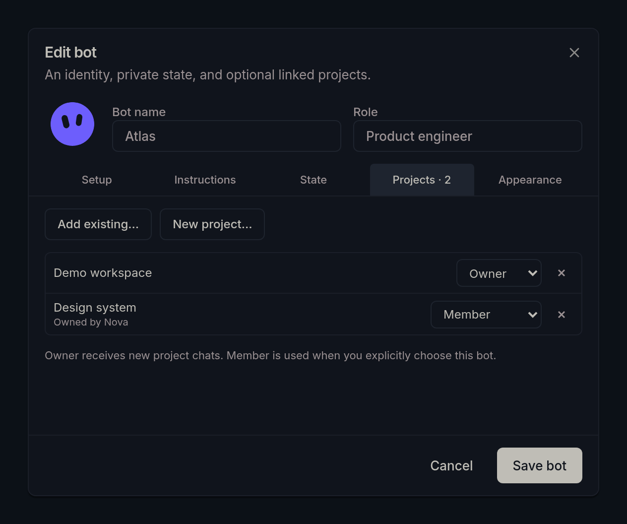 Bots Sidebar screenshot 2