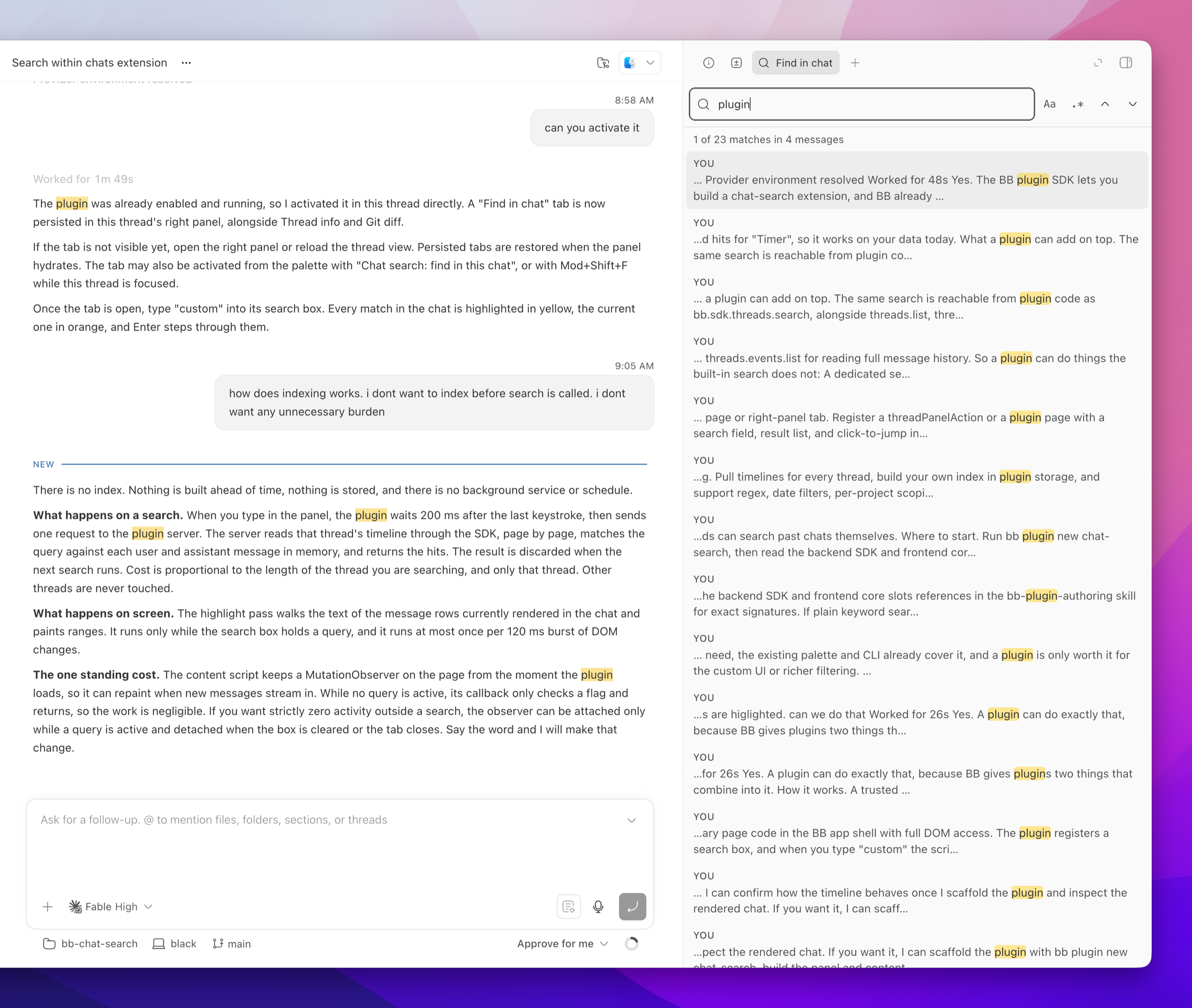 Chat Search screenshot 1