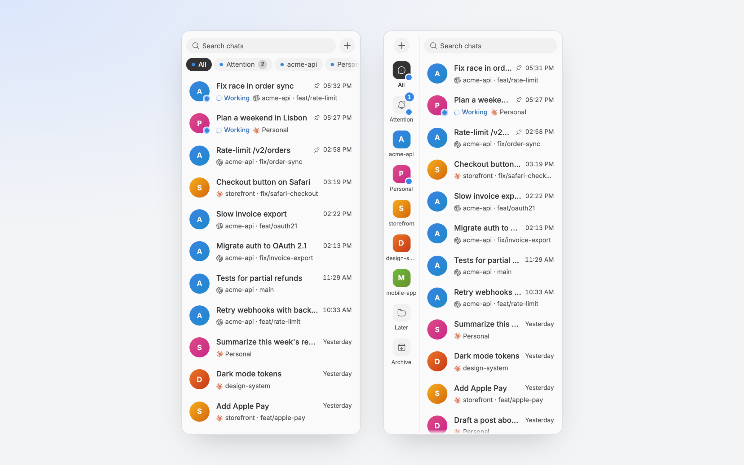 Chat Sidebar screenshot 2