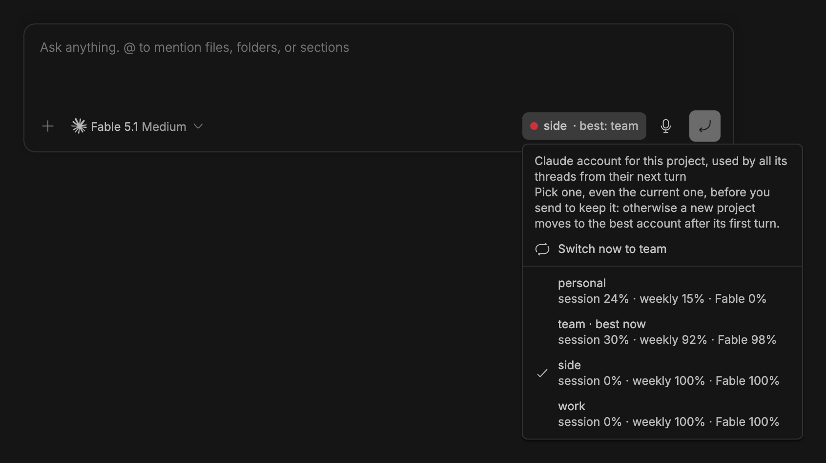 Claude Switcher screenshot 2