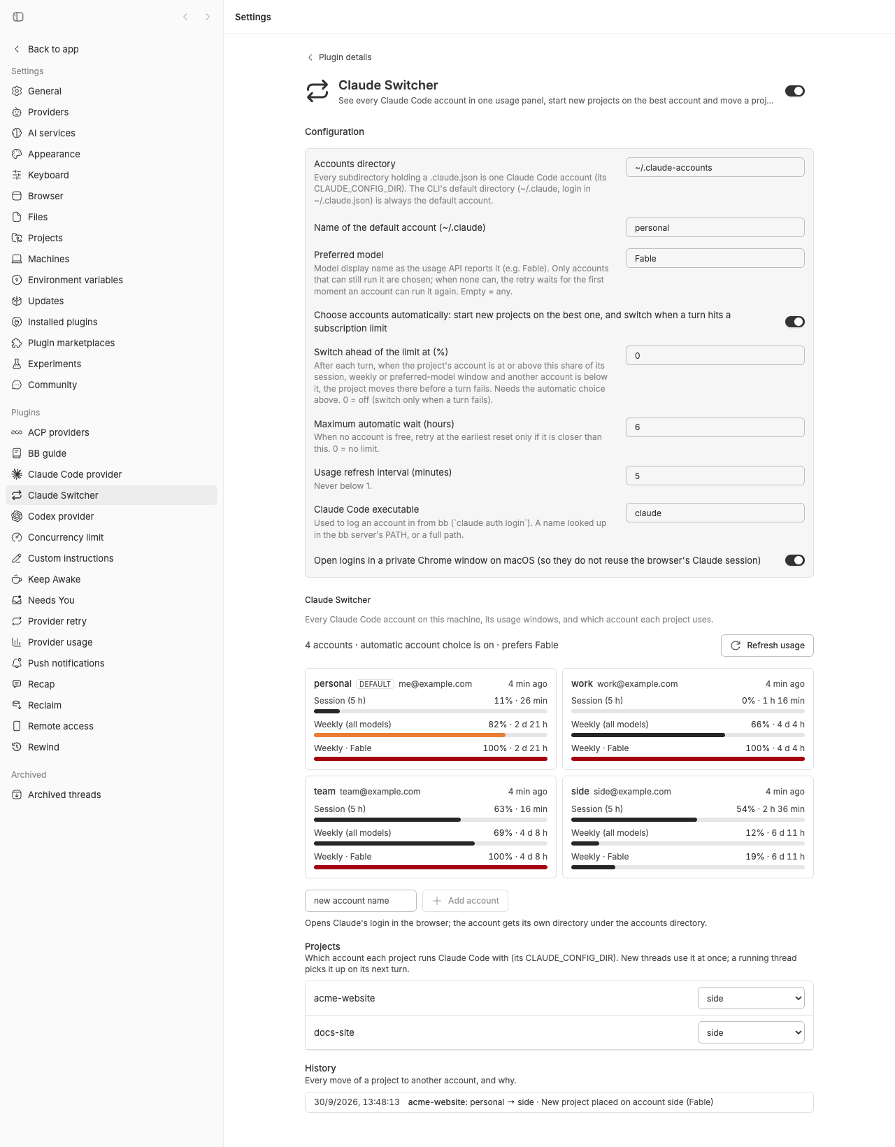 Claude Switcher screenshot 4