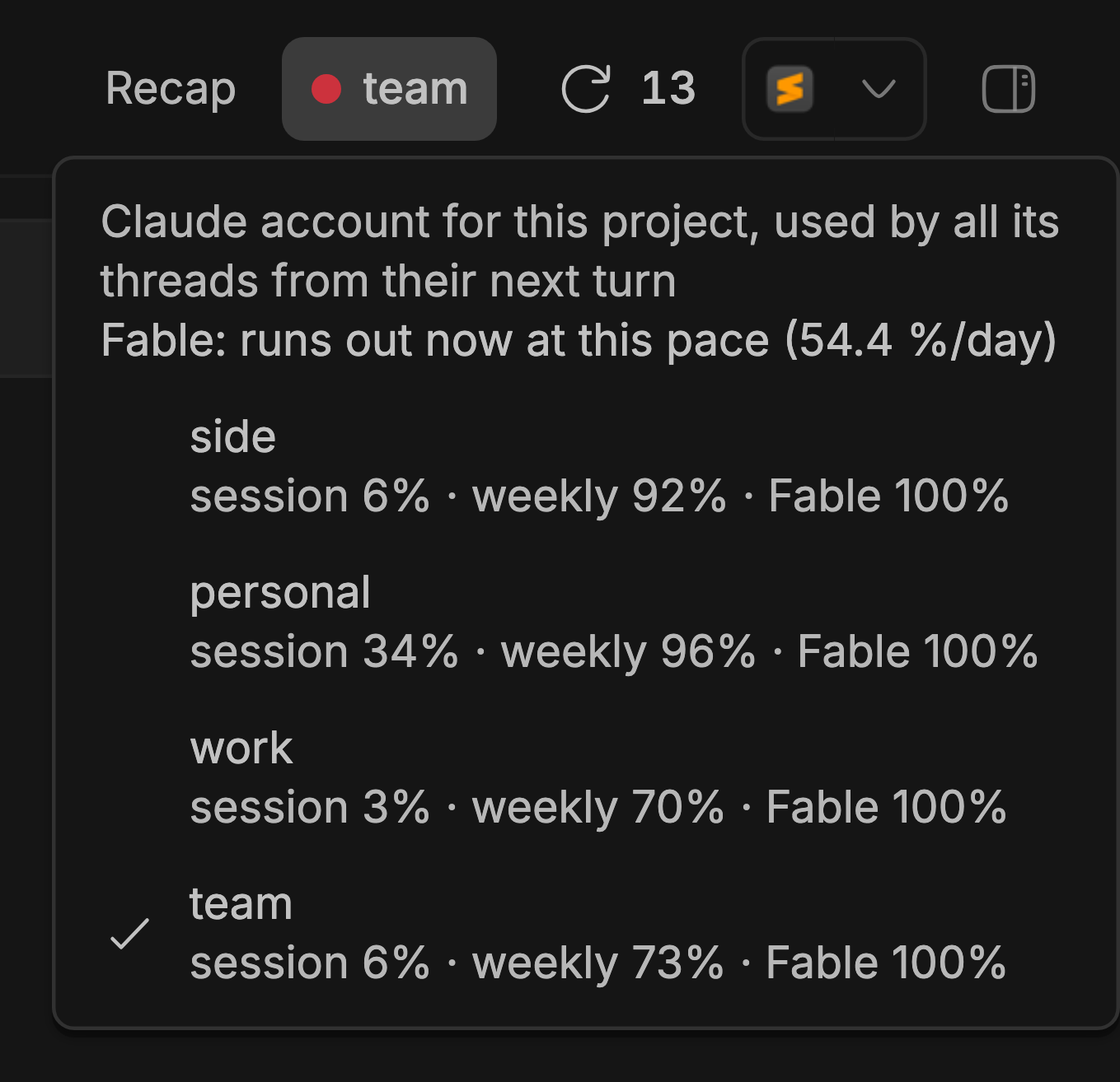 Claude Switcher screenshot 3
