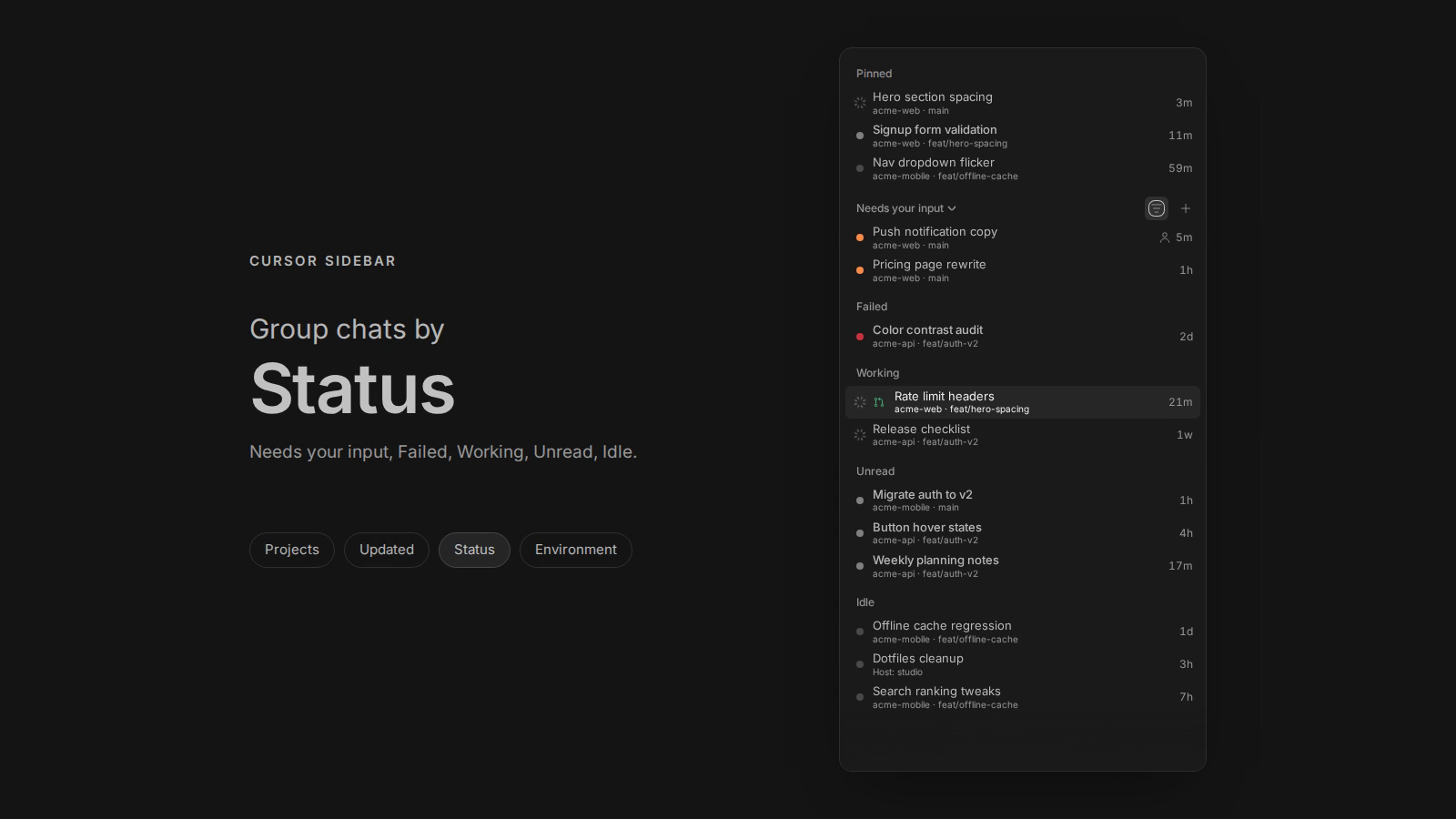 Cursor Sidebar screenshot 3