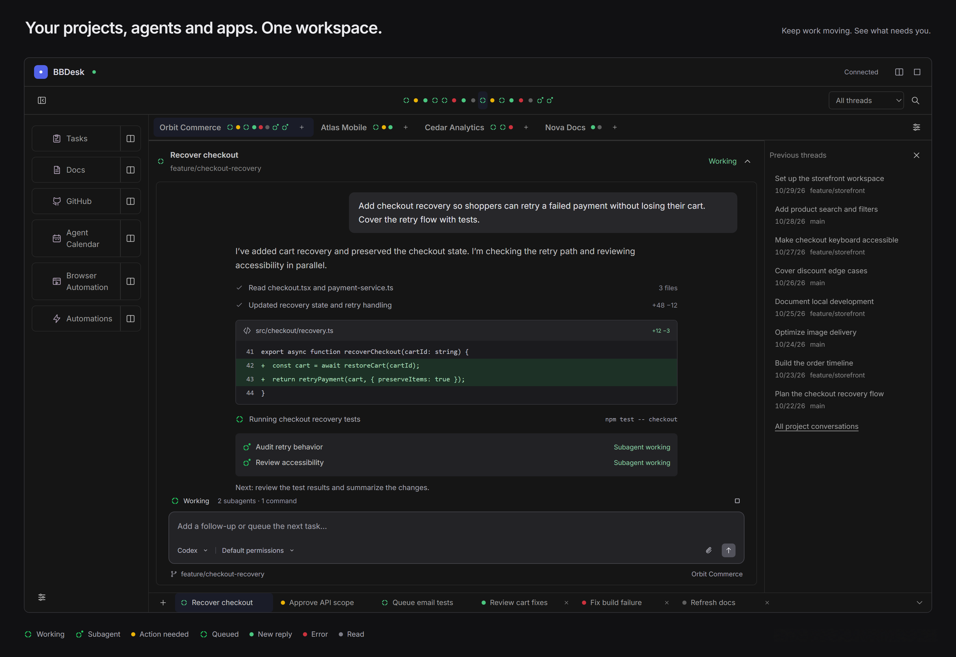 BBDesk screenshot 1
