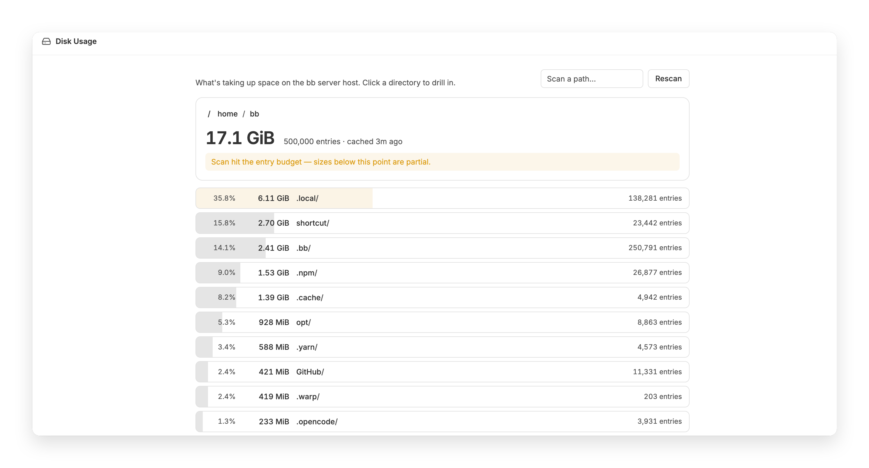 Disk Usage screenshot 1
