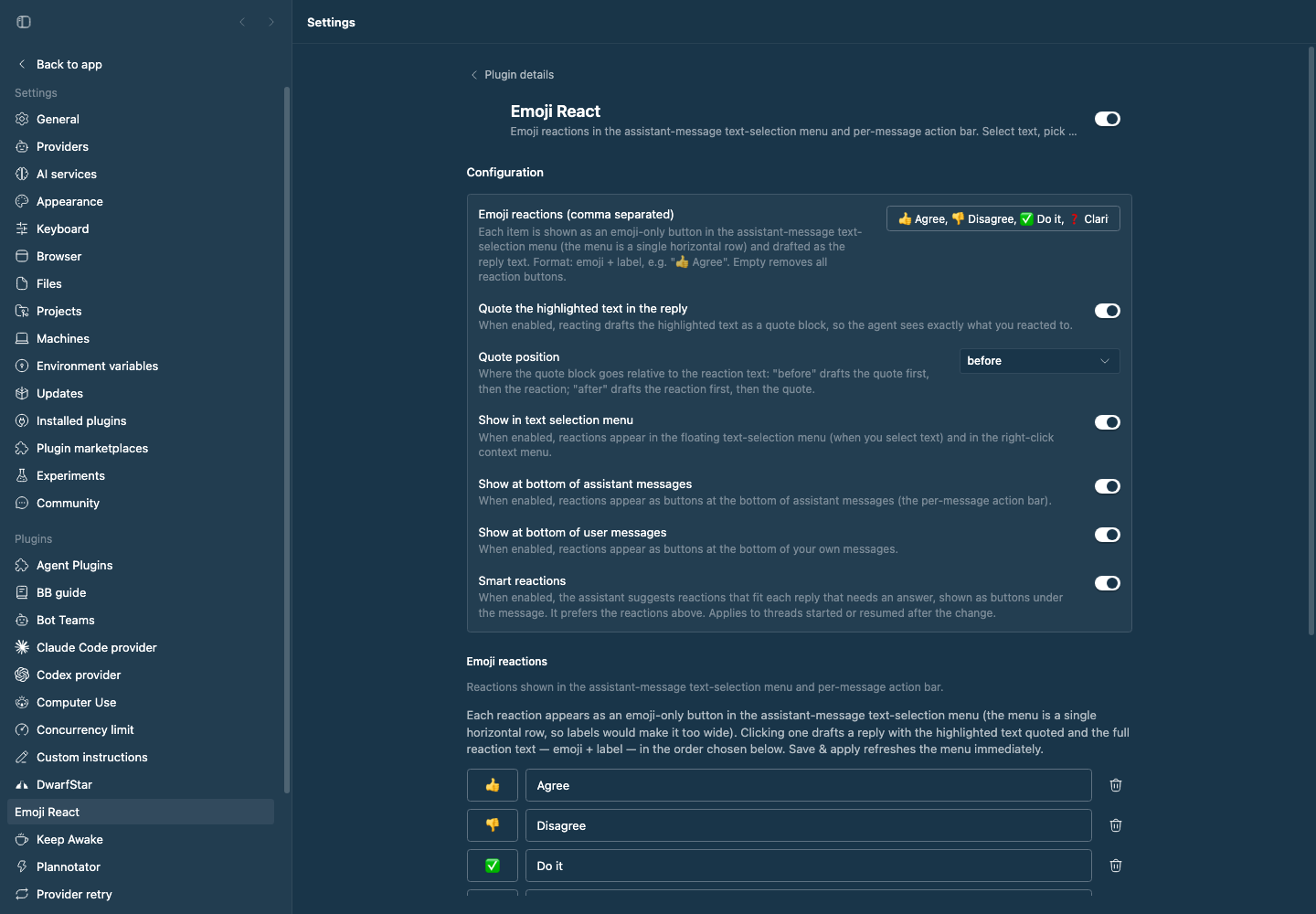 Emoji React screenshot 2
