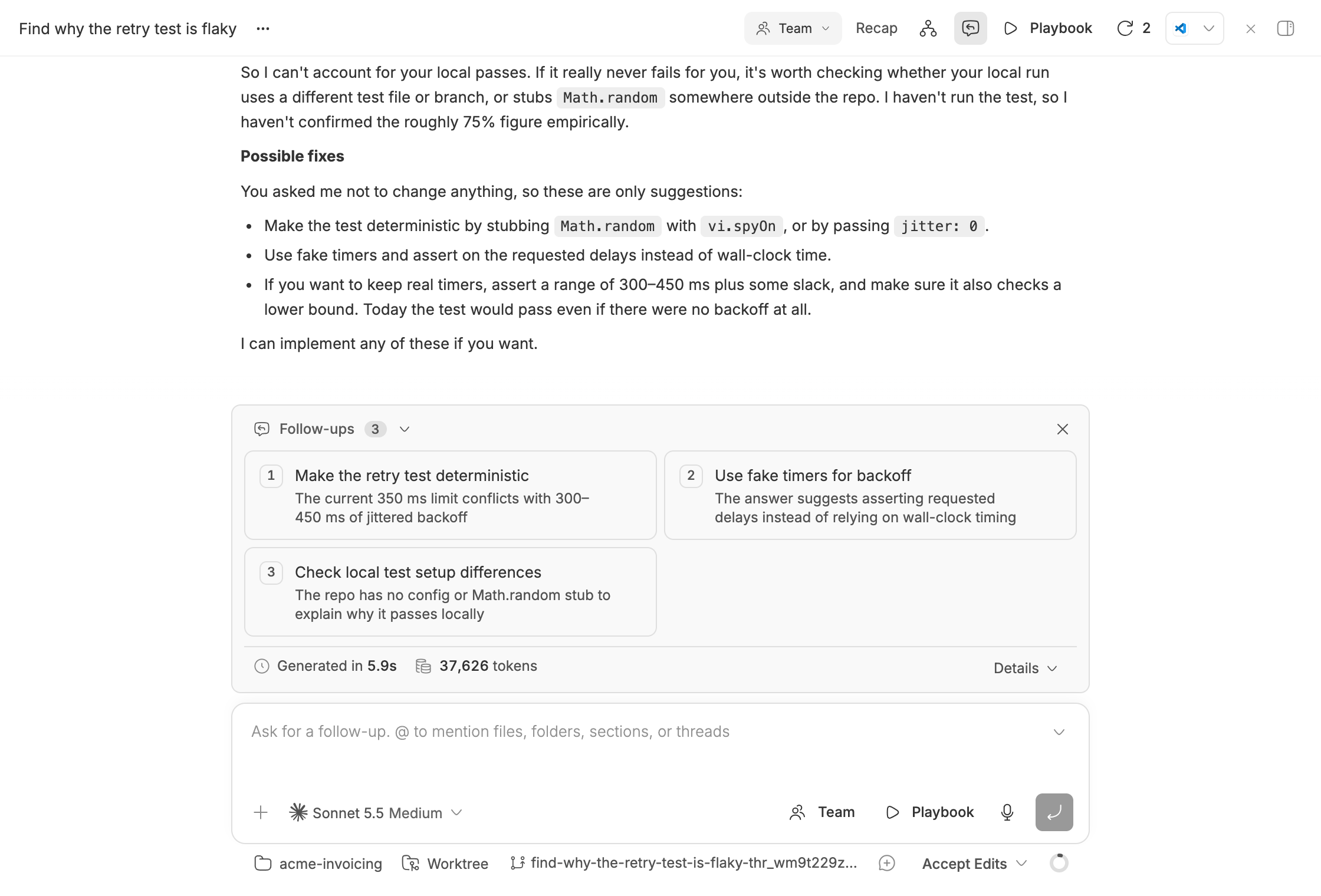 Followups screenshot 1