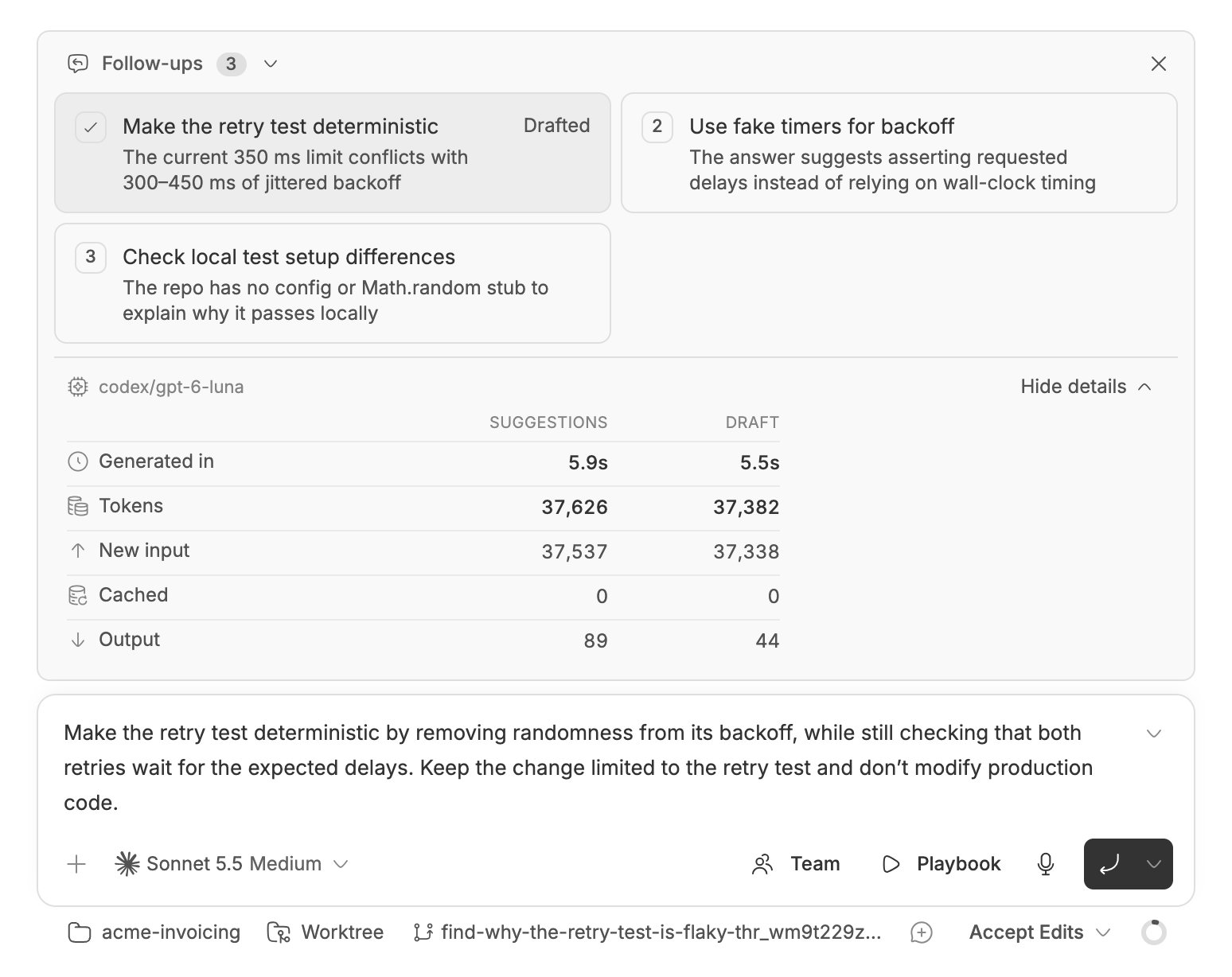 Followups screenshot 2