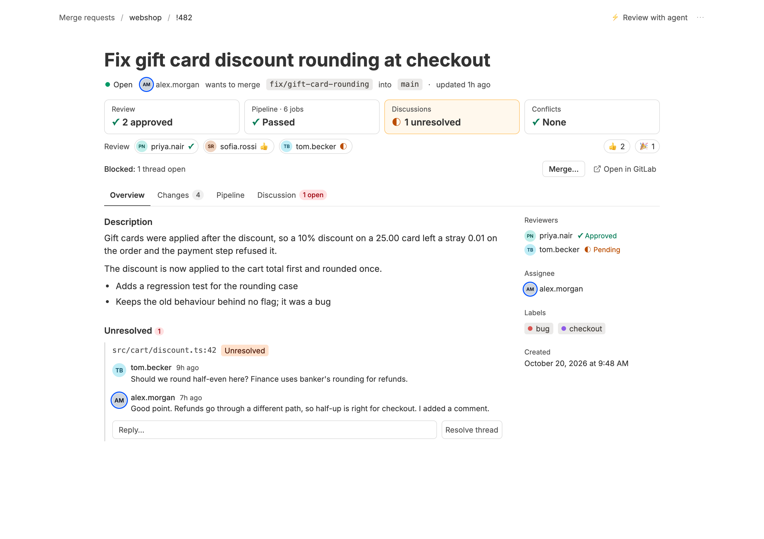 GitLab Interface (Notion style) screenshot 1