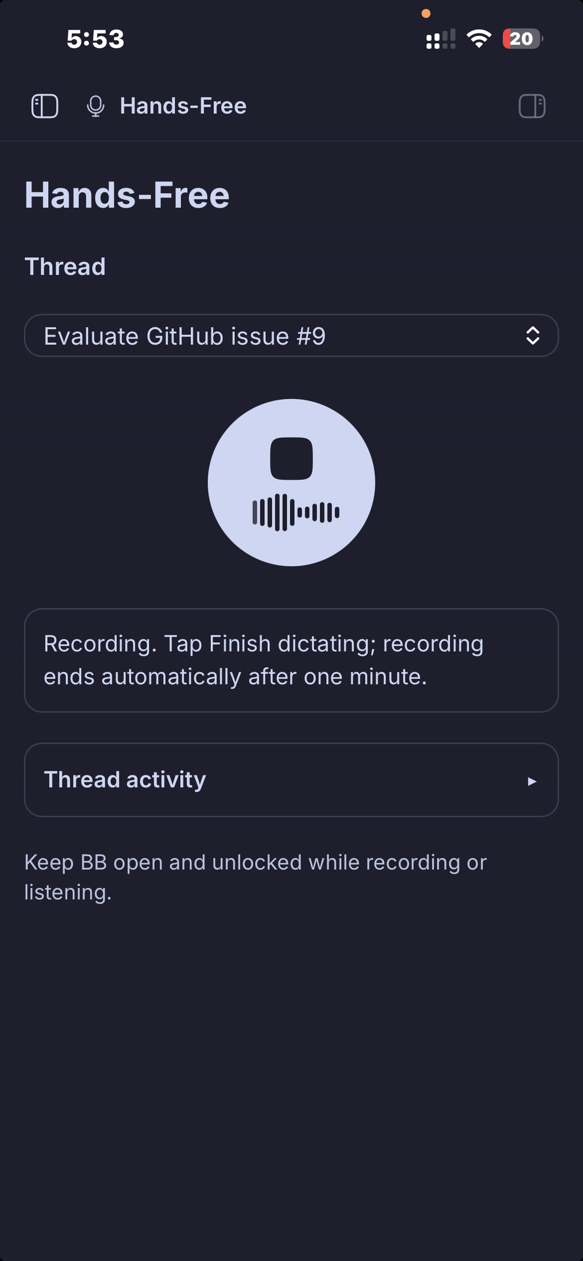 Hands-Free screenshot 1