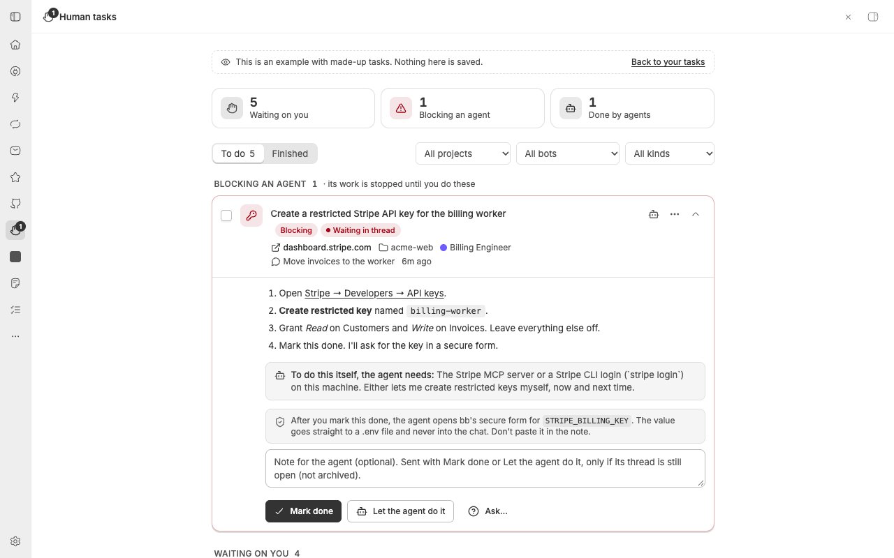 Human tasks screenshot 2