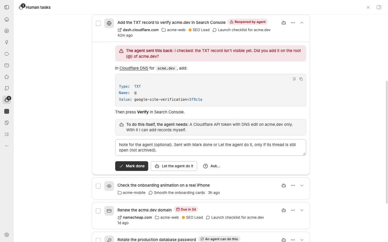 Human tasks screenshot 3