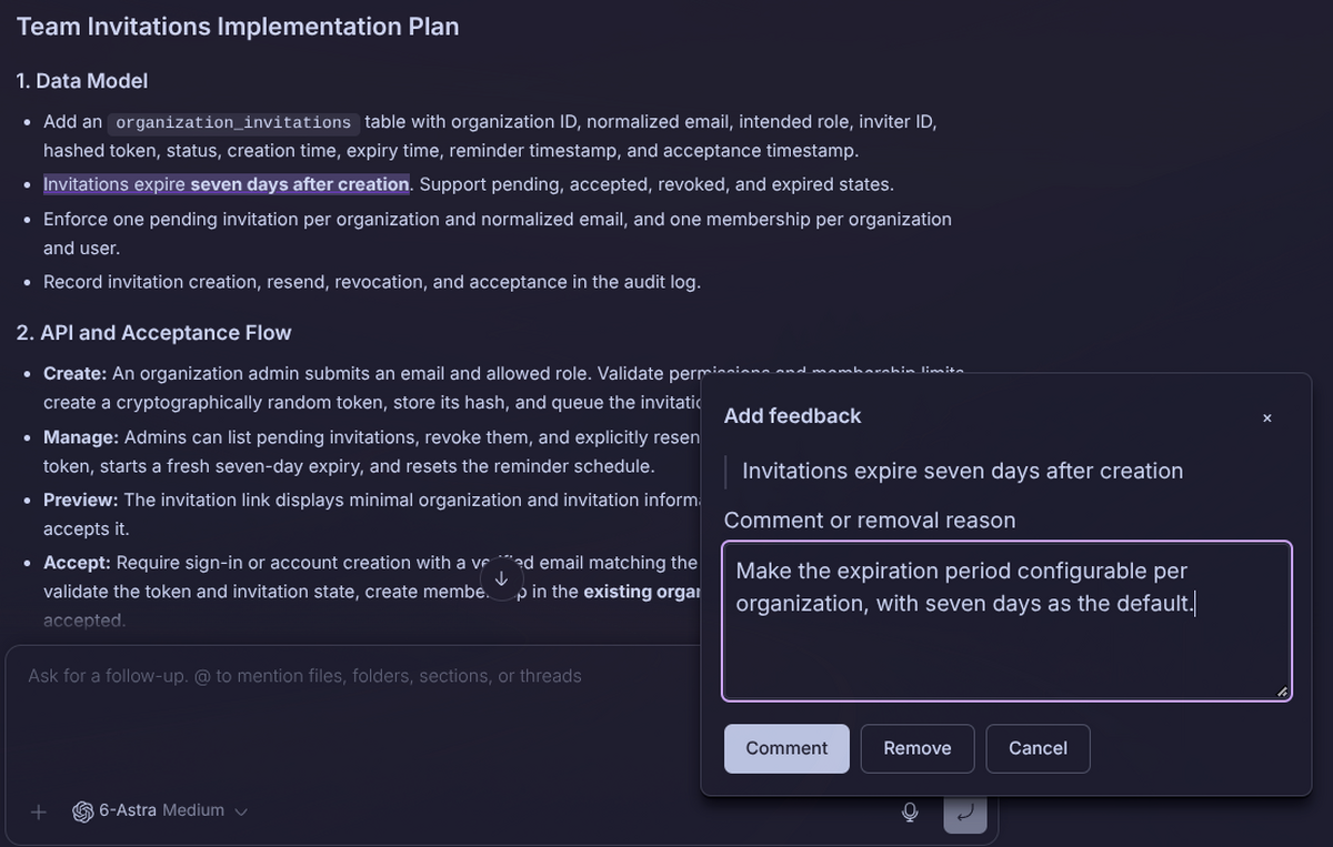 Inline Review screenshot 2
