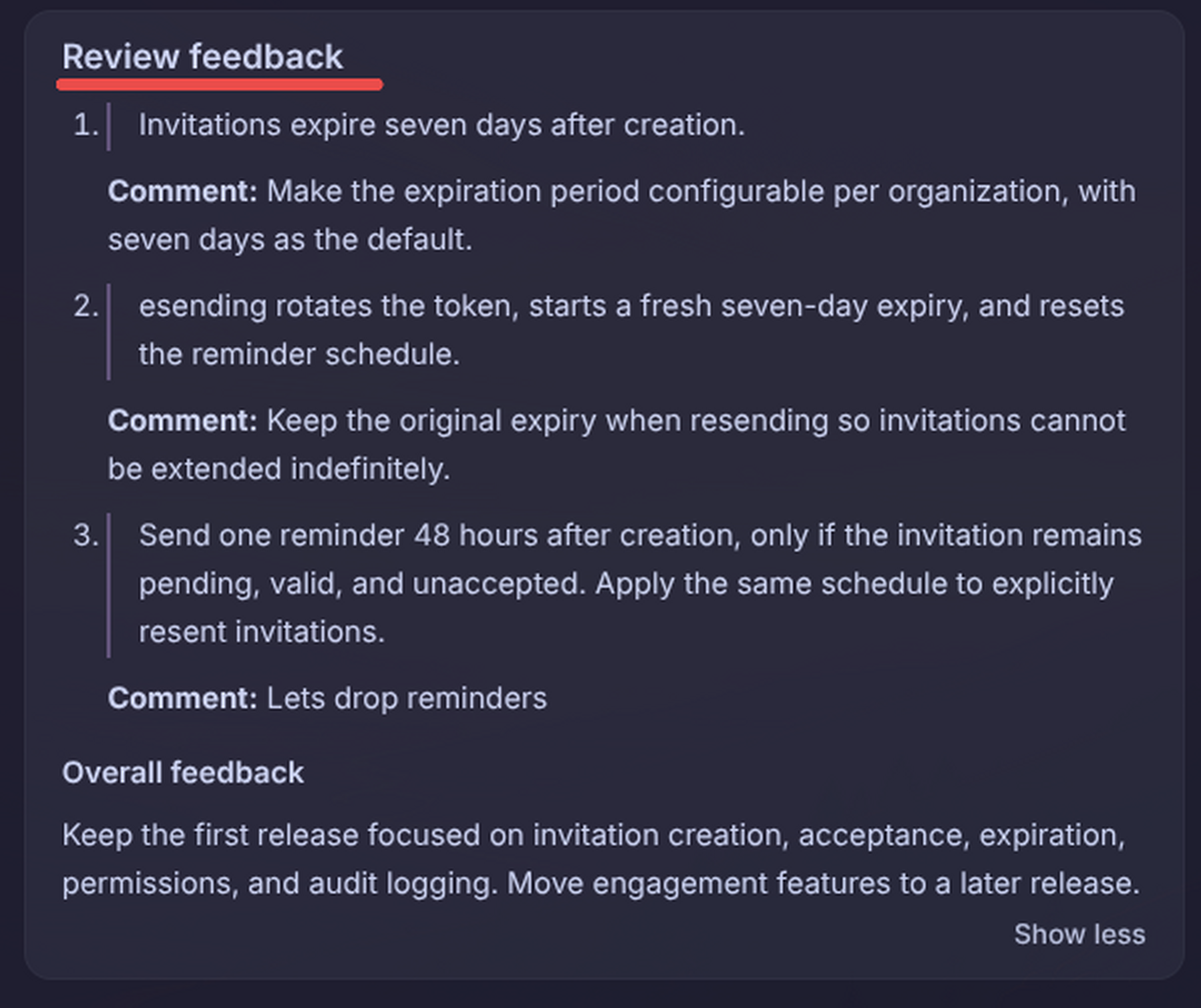 Inline Review screenshot 5