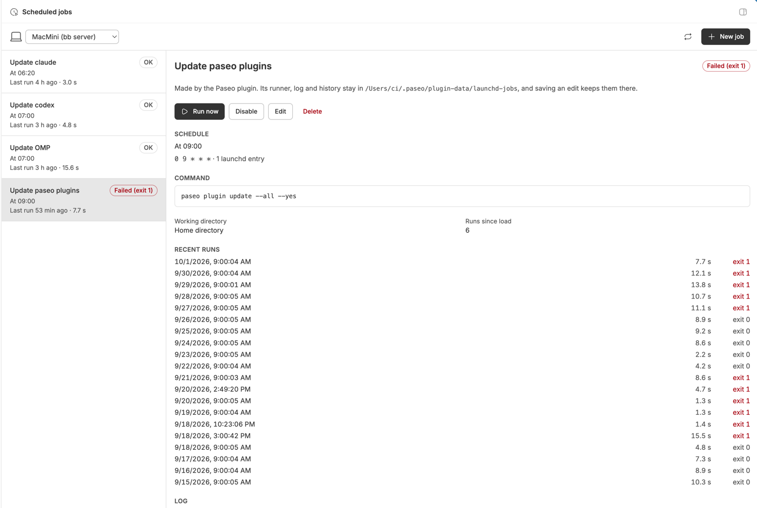 Scheduled Jobs screenshot 1