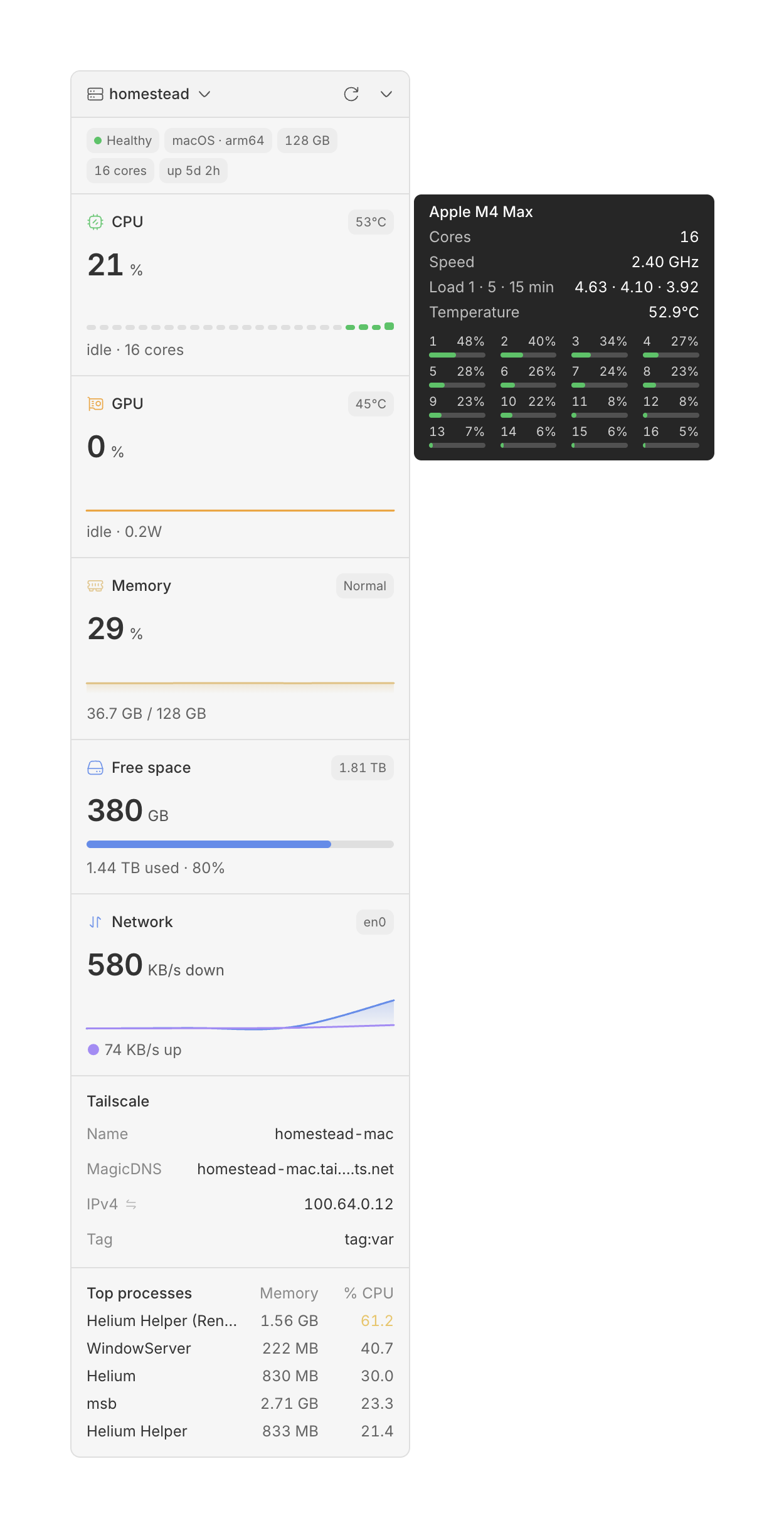 Machine Monitor screenshot 1