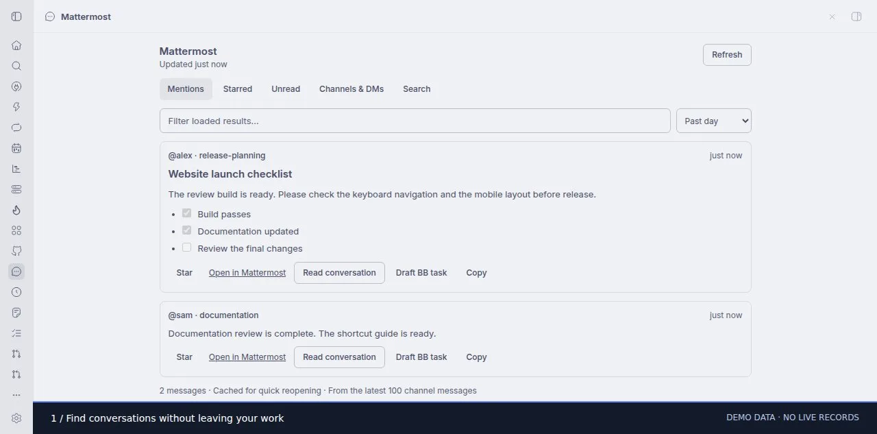 Mattermost screenshot 1