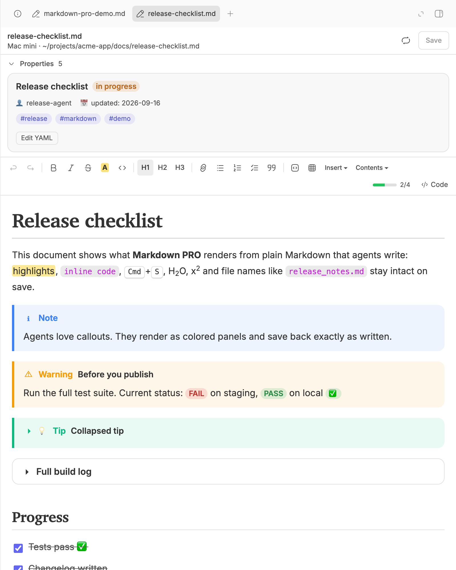 Markdown PRO screenshot 1