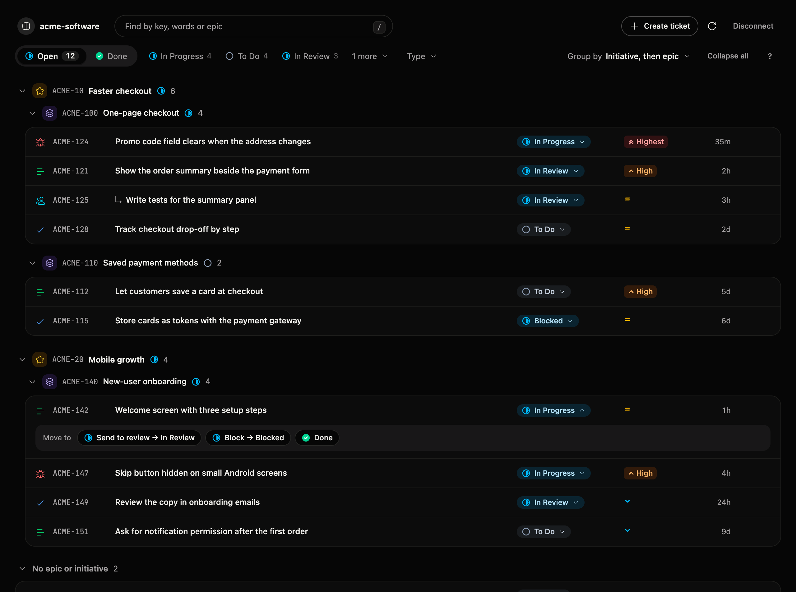 Jira Board screenshot 3
