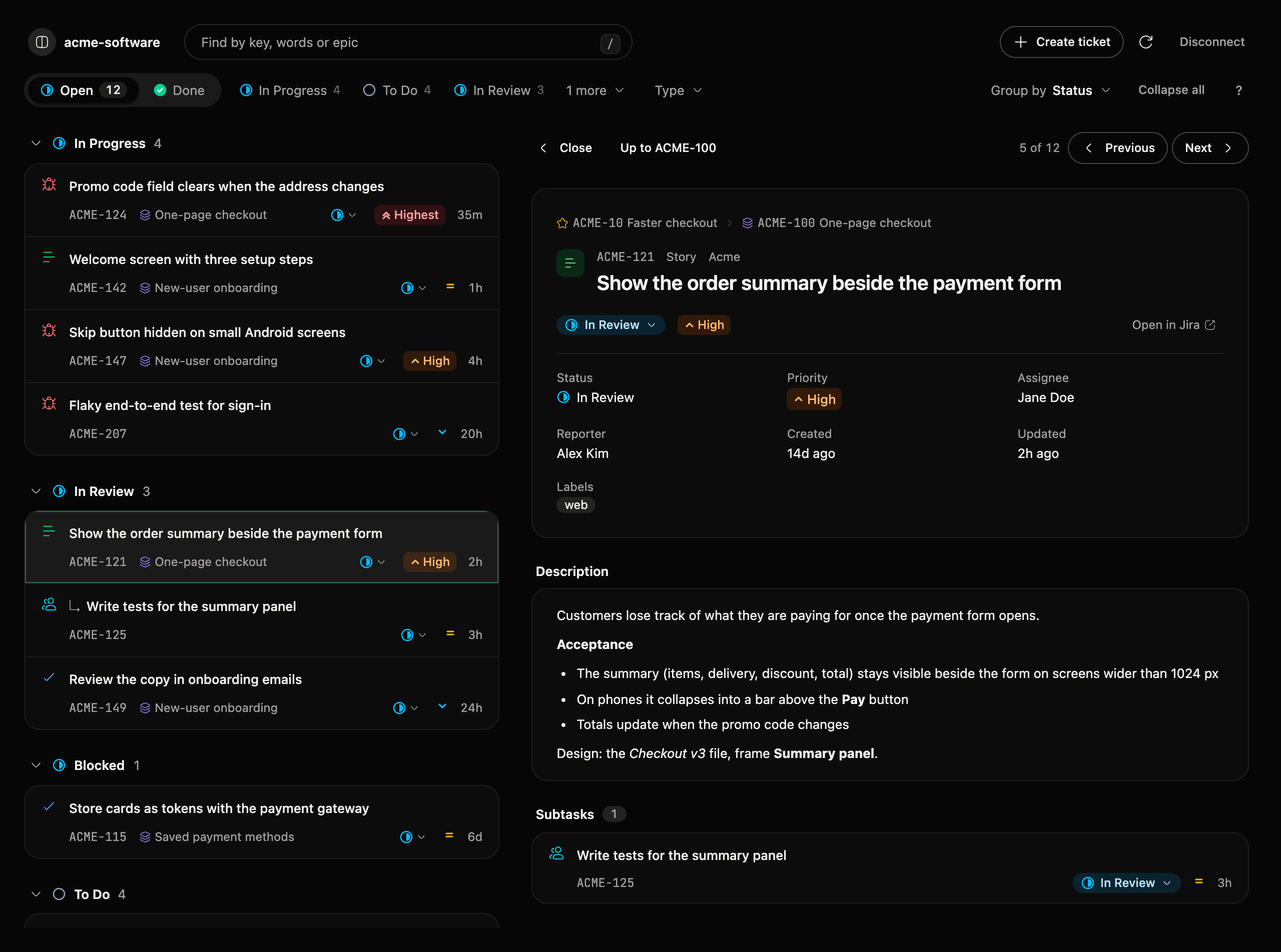 Jira Board screenshot 2