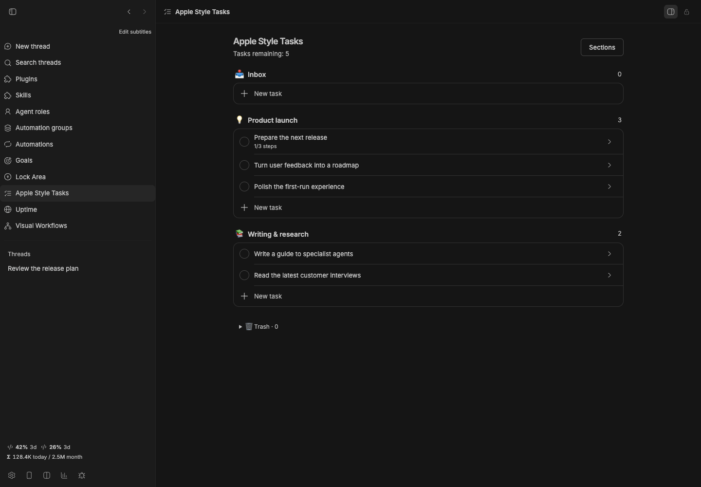 Apple Style Tasks screenshot 1