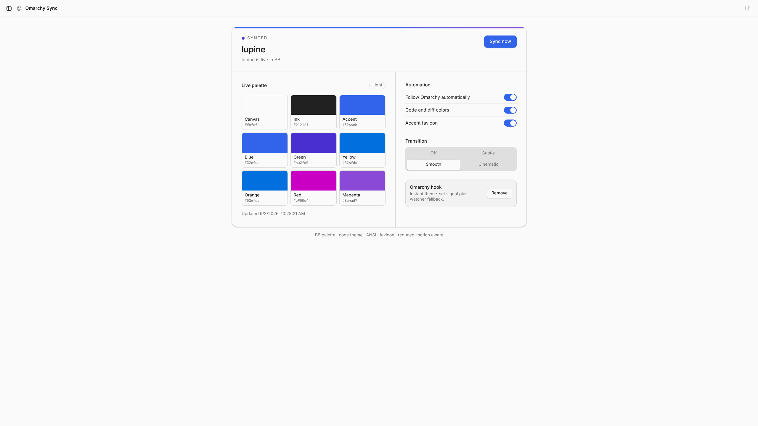 Omarchy Sync screenshot 1