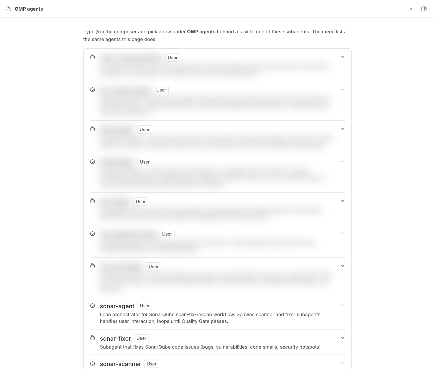 OMP Agents screenshot 1