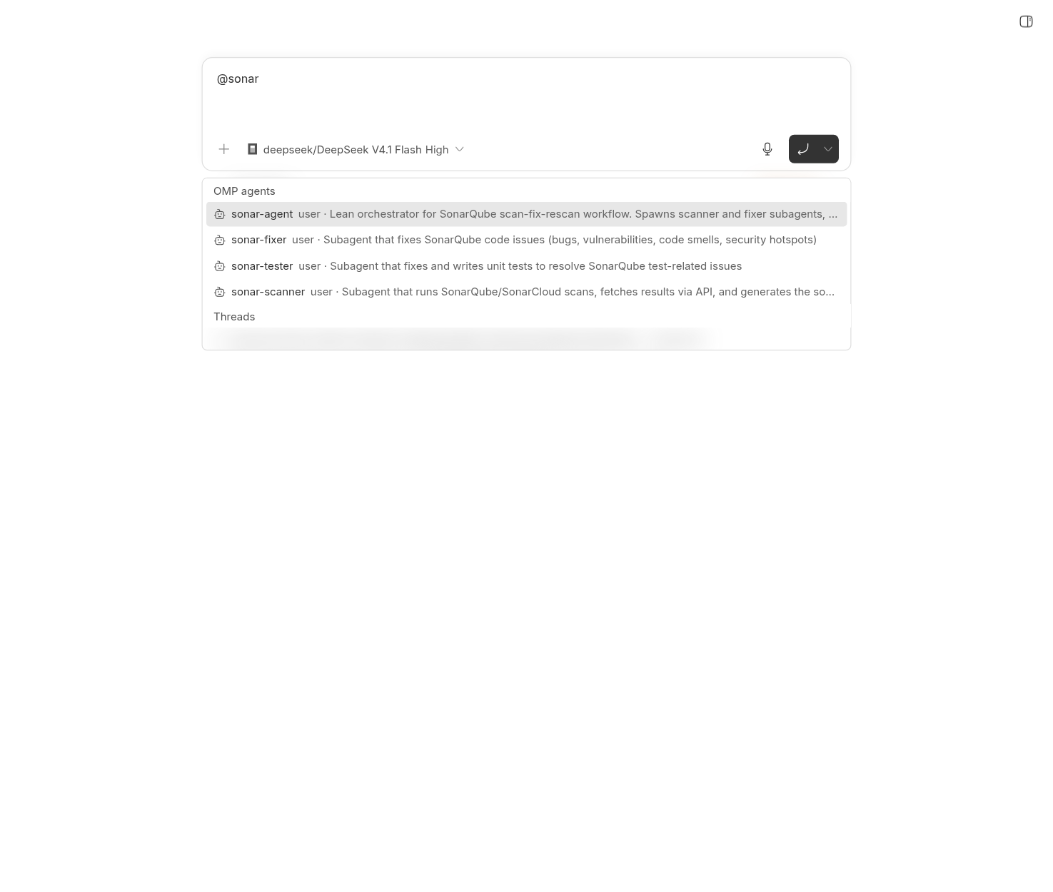 OMP Agents screenshot 2