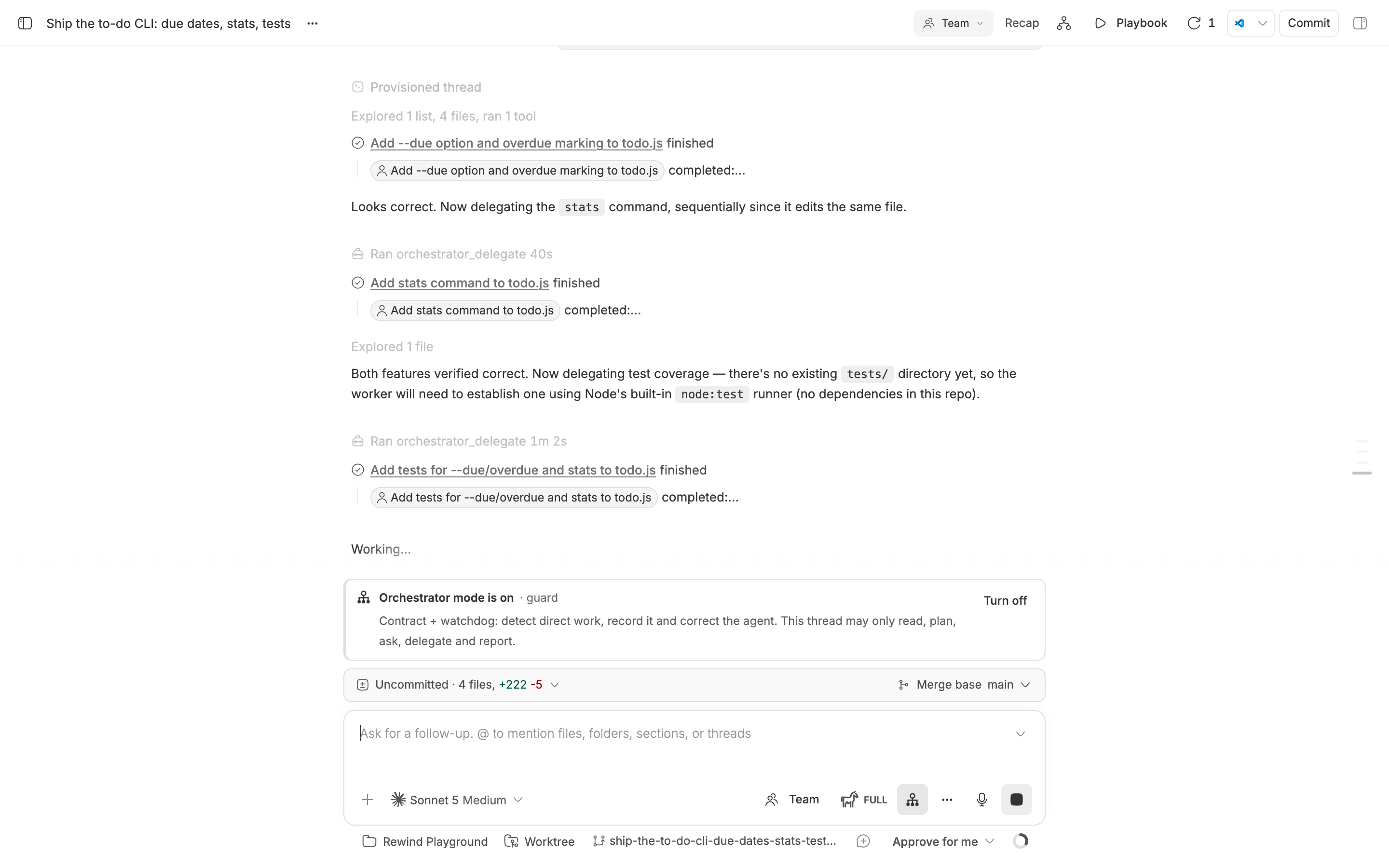 Orchestrator Mode screenshot 1