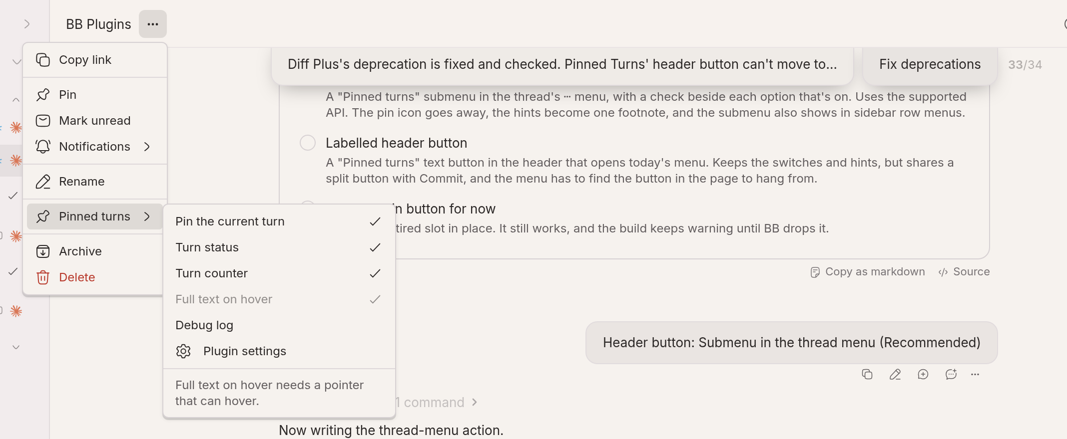 Pinned Turns screenshot 2