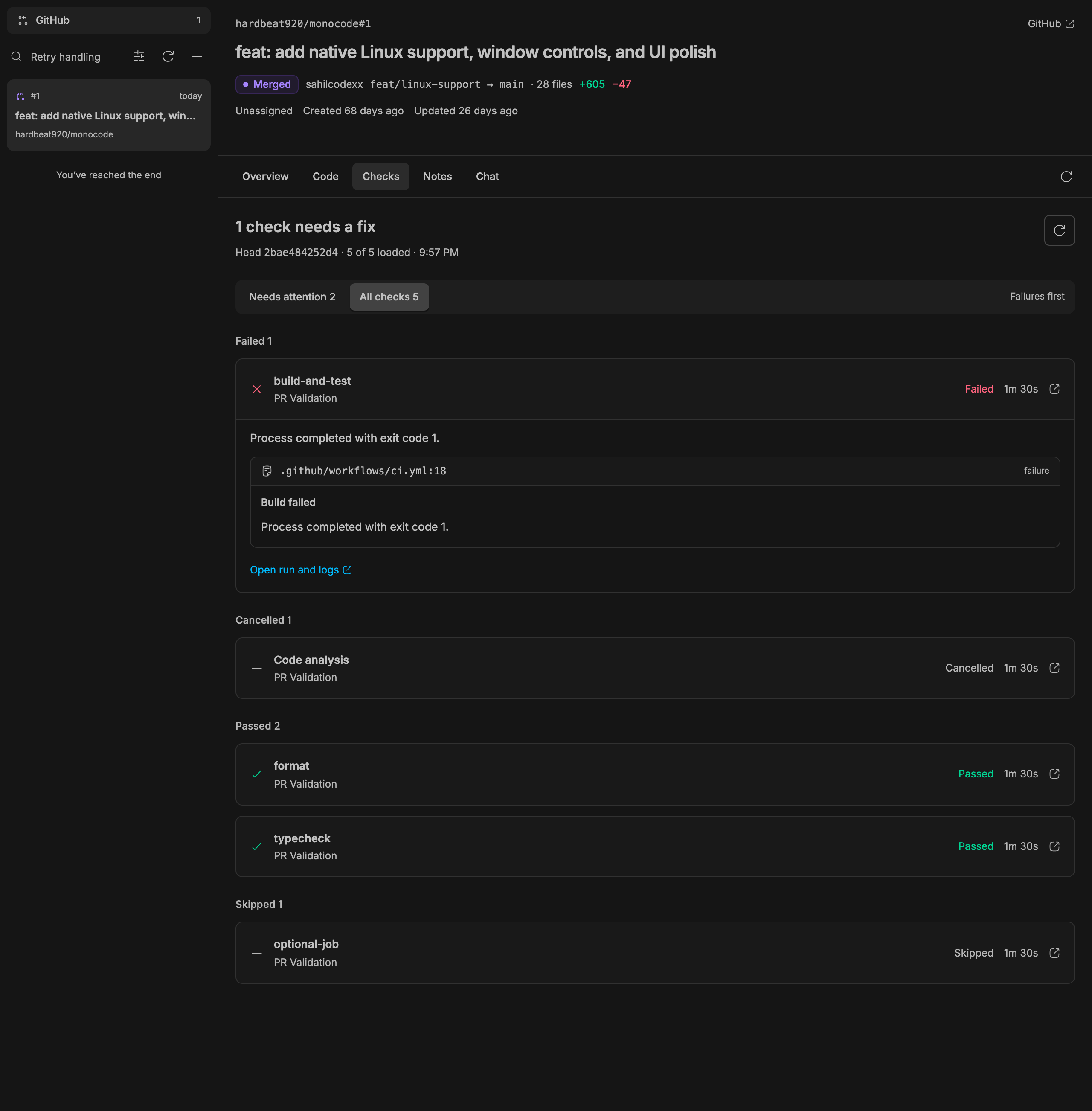 PR Notes screenshot 2