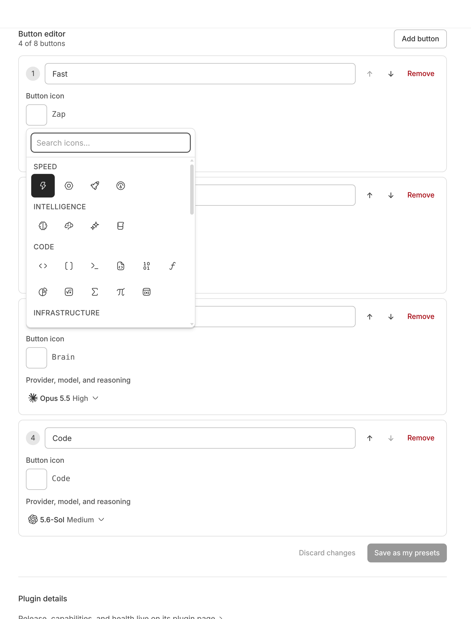 Preset Buttons screenshot 3