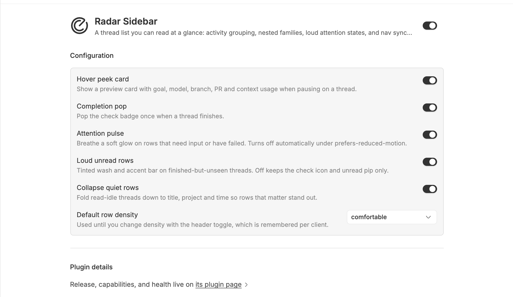 Radar Sidebar screenshot 3