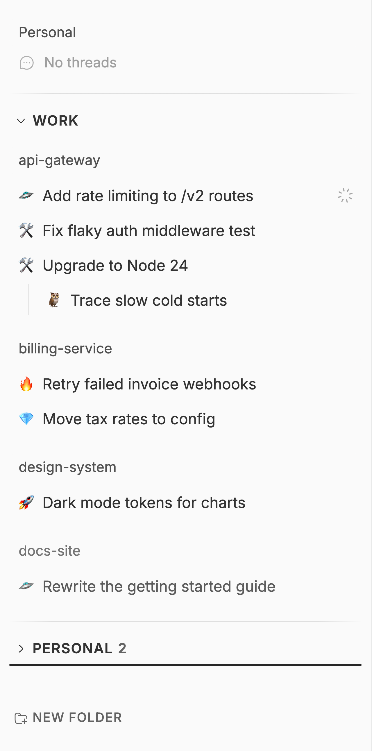 Simple Sidebar Folders screenshot 2