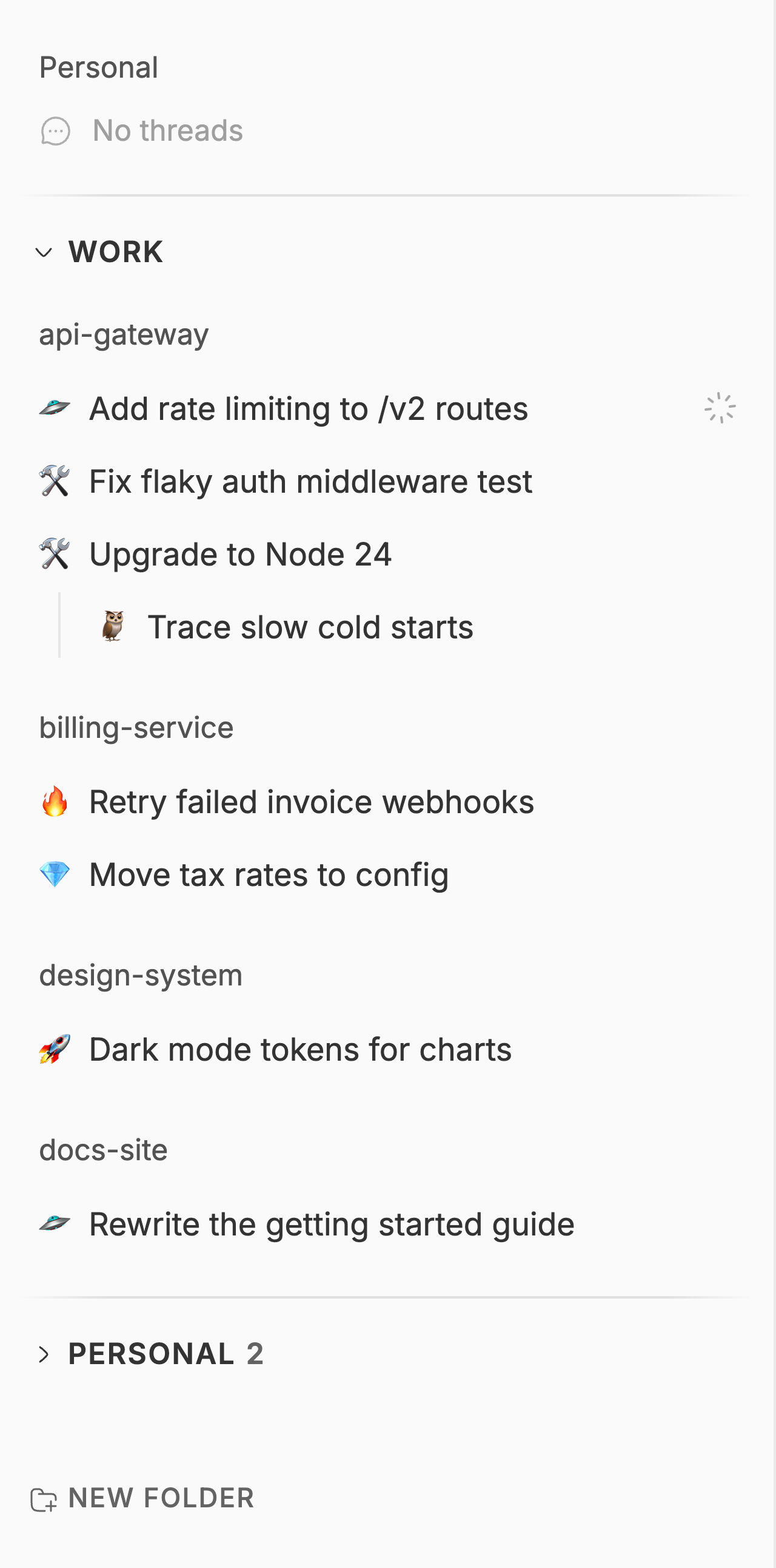 Simple Sidebar Folders screenshot 1