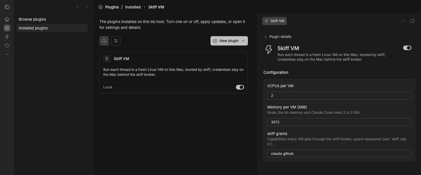 Skiff VM screenshot 3