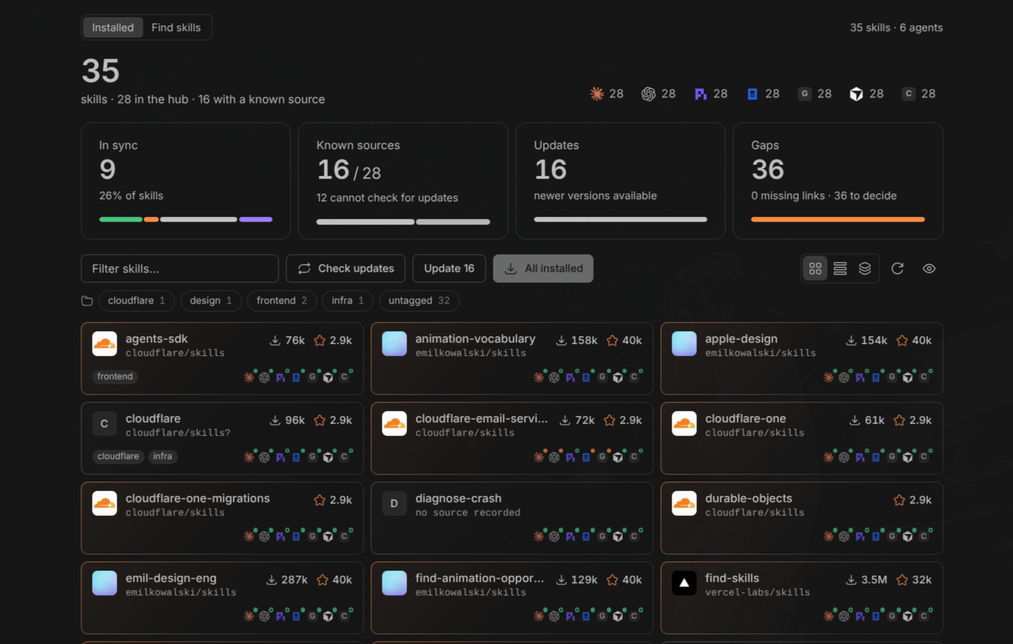 Skill Manager screenshot 1