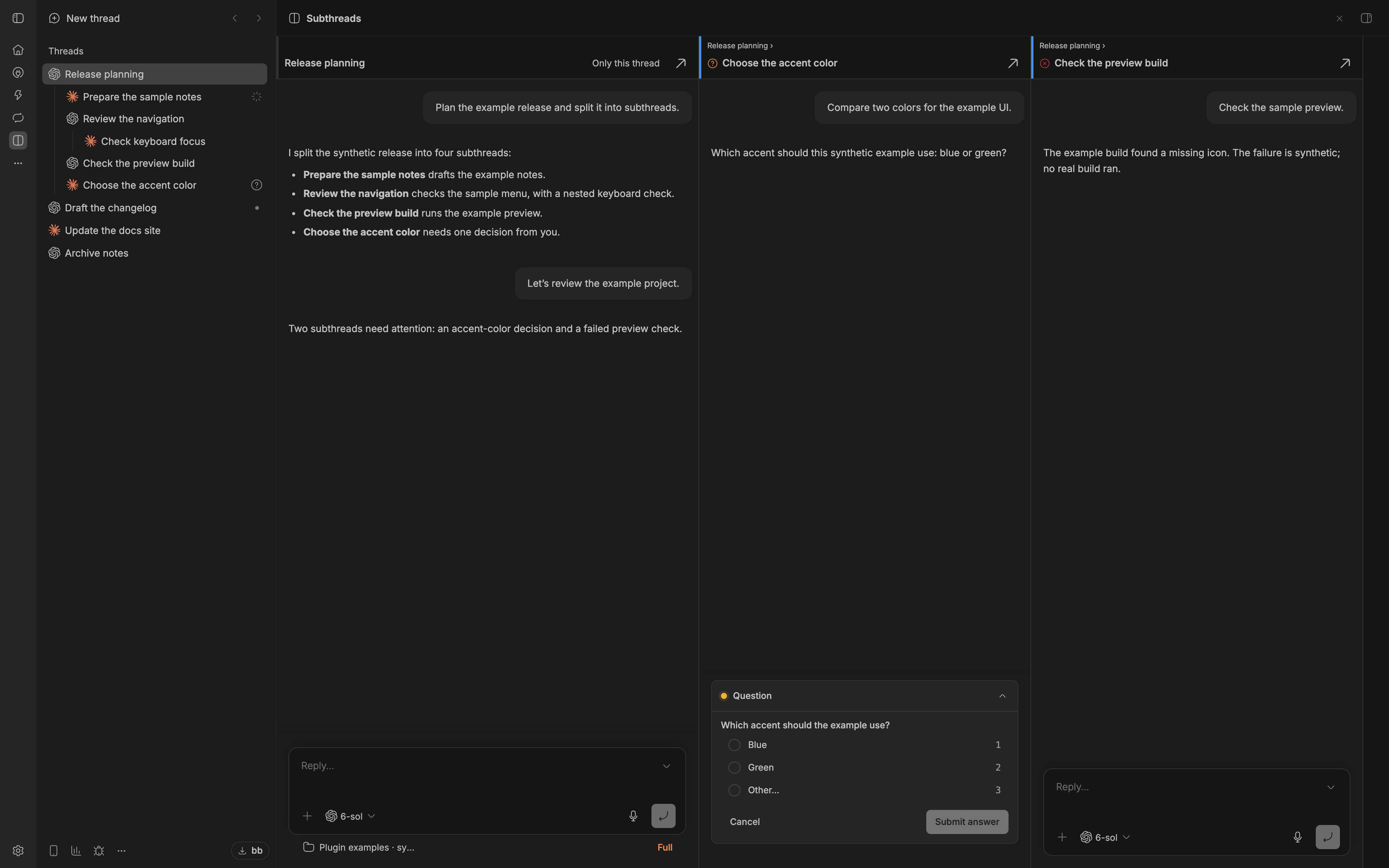 Subthread Columns screenshot 1