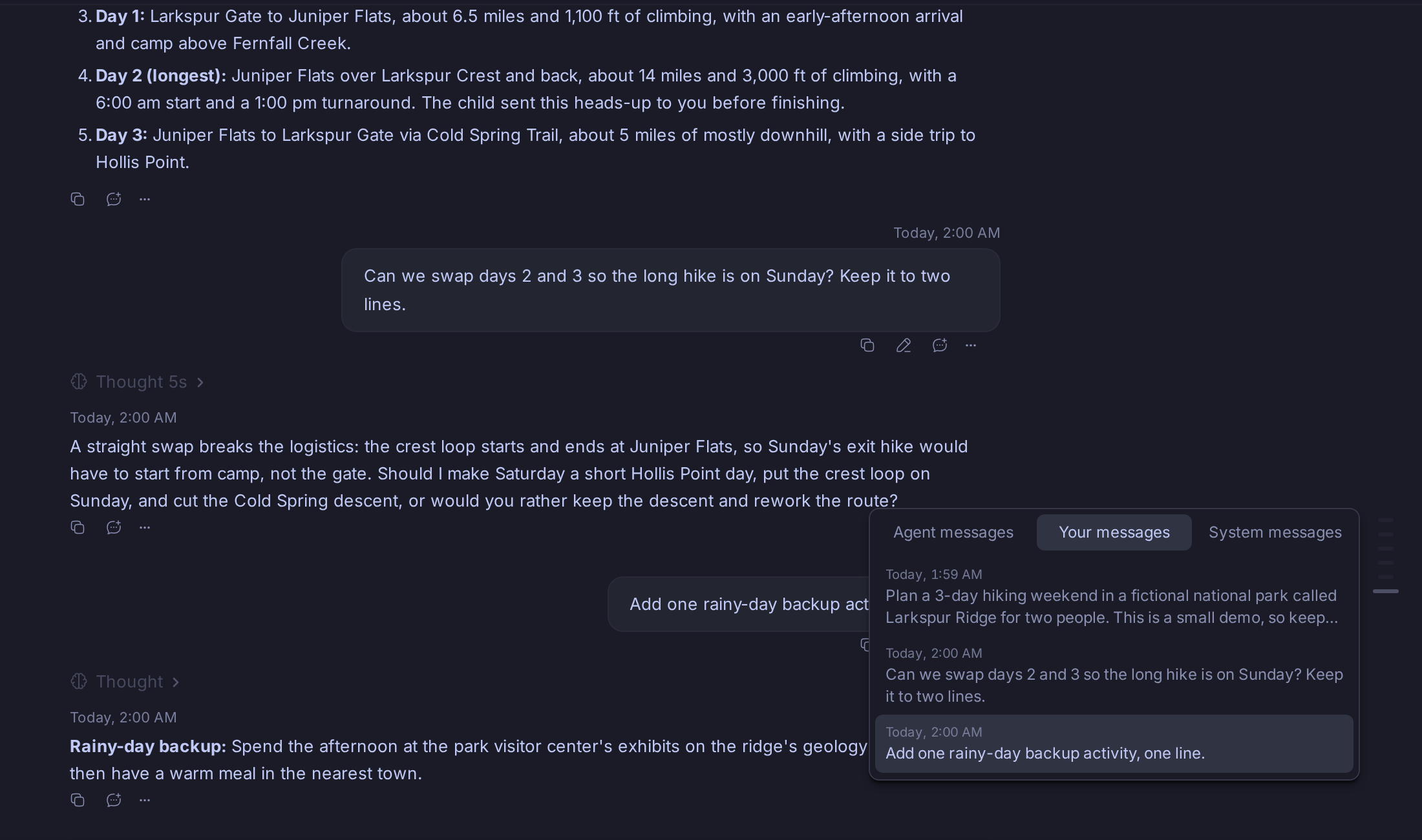 System Messages Tab screenshot 2