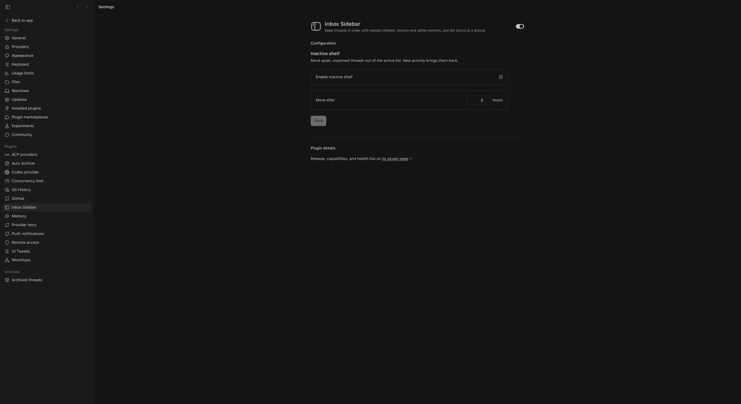 Inbox Sidebar screenshot 2