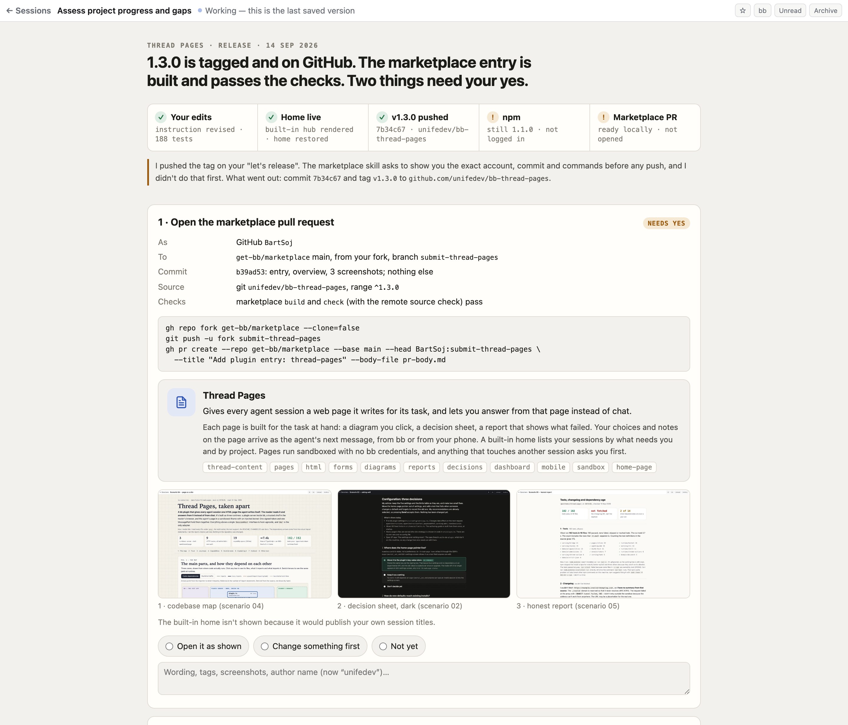 Thread Pages screenshot 1