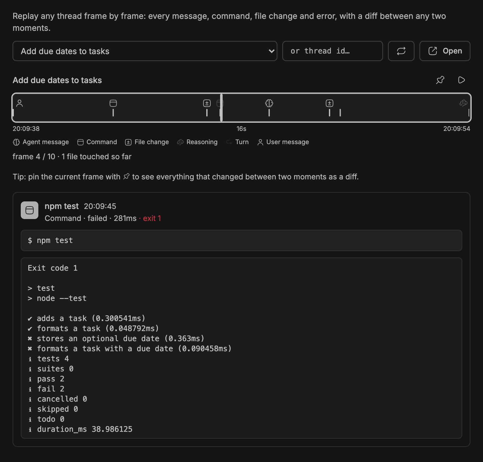 Thread Time Machine screenshot 2